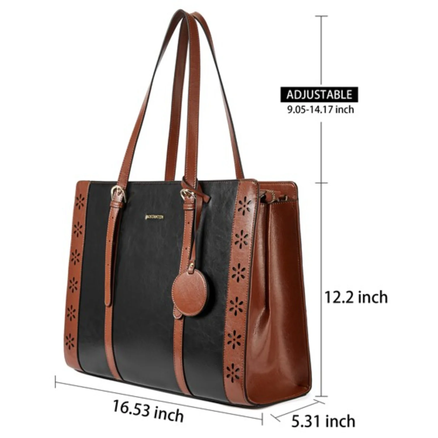 Stroud Leather Computer Briefcase — Optional Shoulder Straps - Image 14