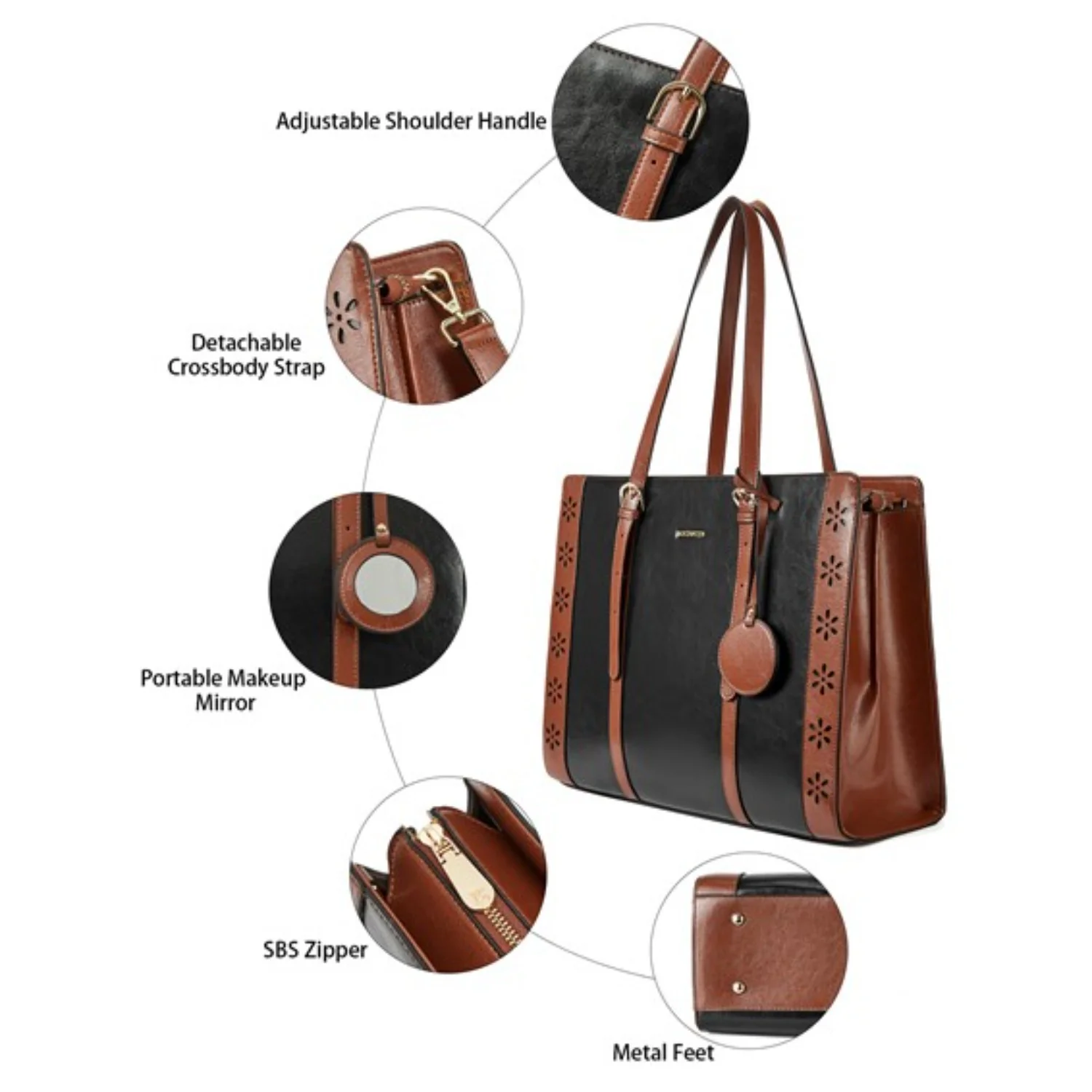 Stroud Leather Computer Briefcase — Optional Shoulder Straps - Image 17