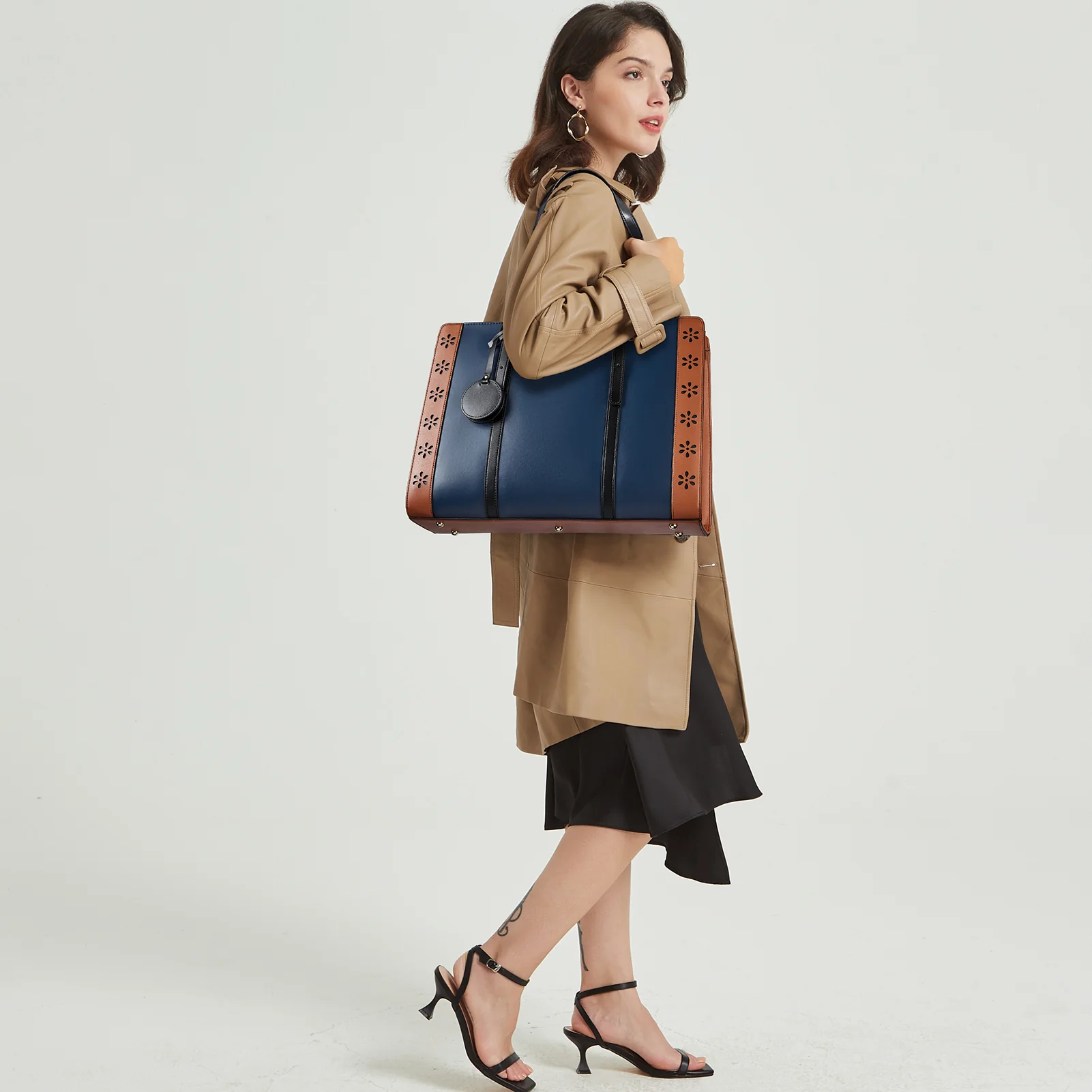 Stroud Leather Computer Briefcase — Optional Shoulder Straps - Image 21