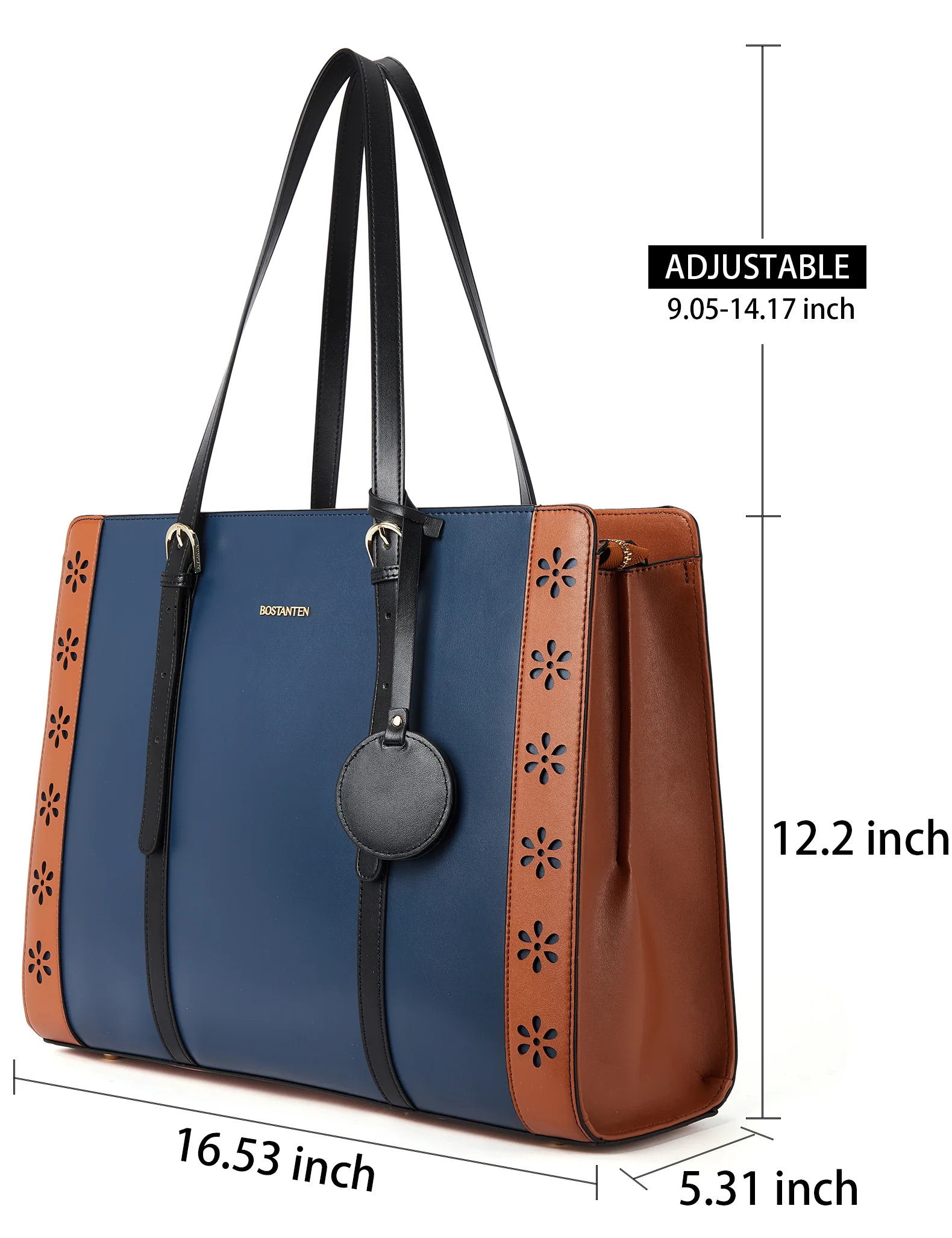 Stroud Leather Computer Briefcase — Optional Shoulder Straps - Image 22