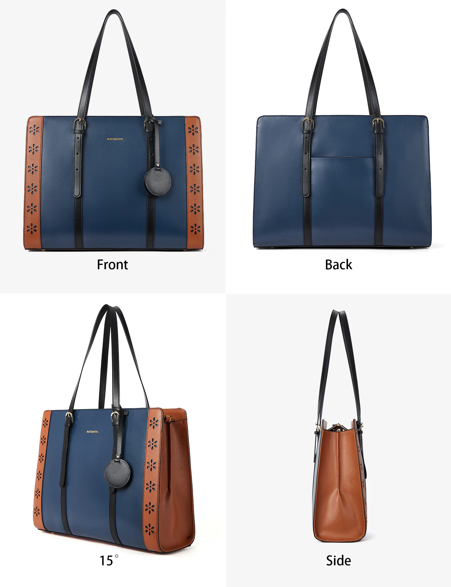 Stroud Leather Computer Briefcase — Optional Shoulder Straps - Image 24