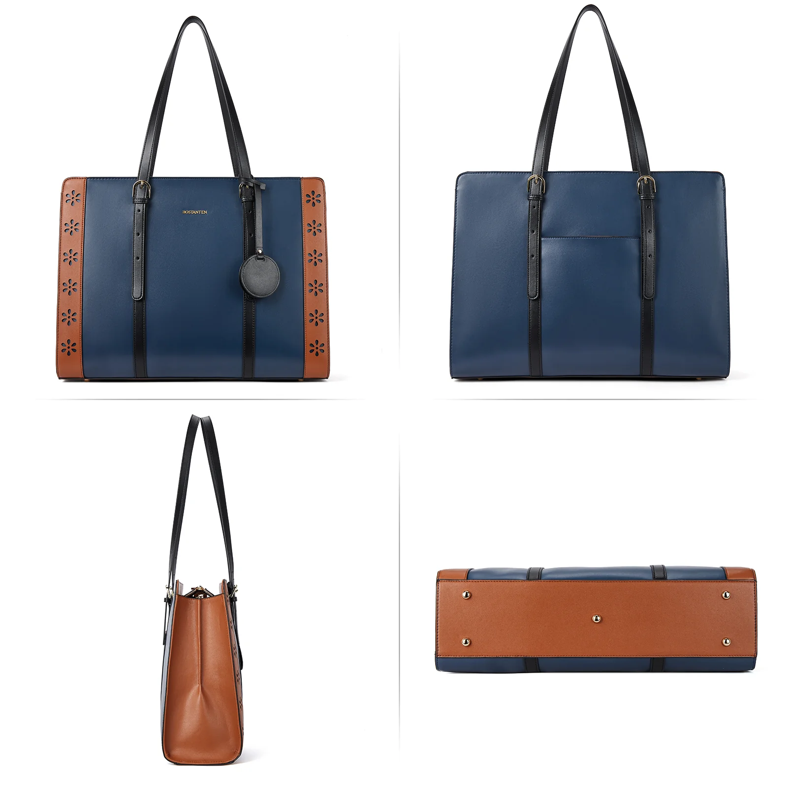 Stroud Leather Computer Briefcase — Optional Shoulder Straps - Image 25