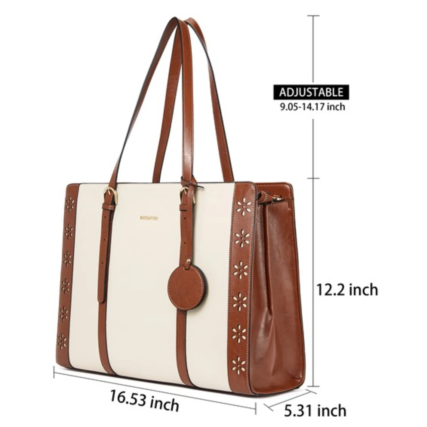Stroud Leather Computer Briefcase — Optional Shoulder Straps - Image 5
