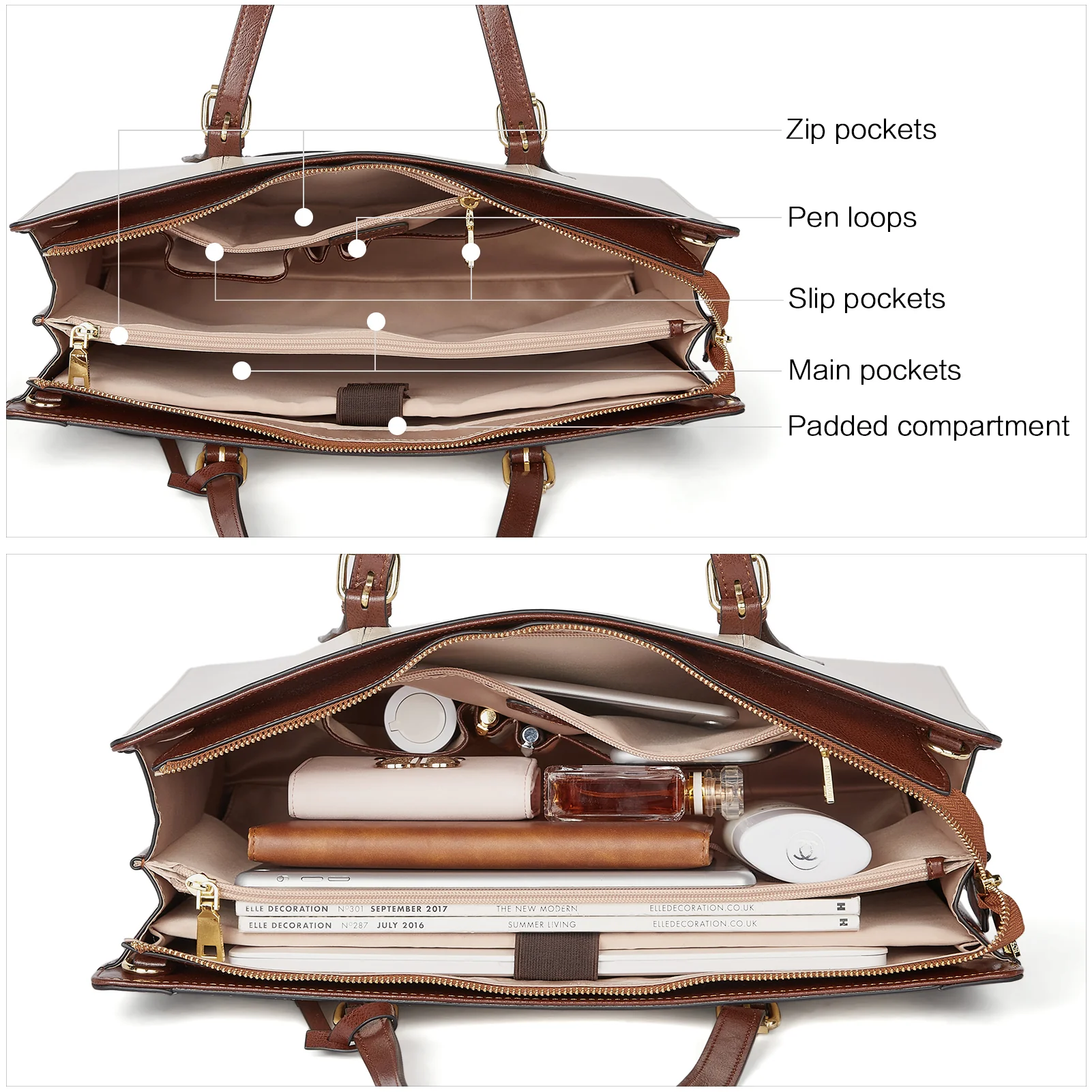 Stroud Leather Computer Briefcase — Optional Shoulder Straps - Image 6