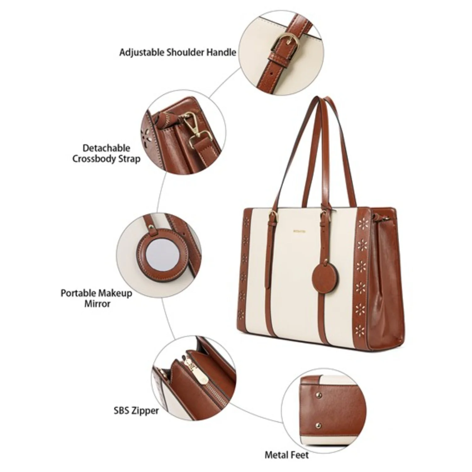Stroud Leather Computer Briefcase — Optional Shoulder Straps - Image 7