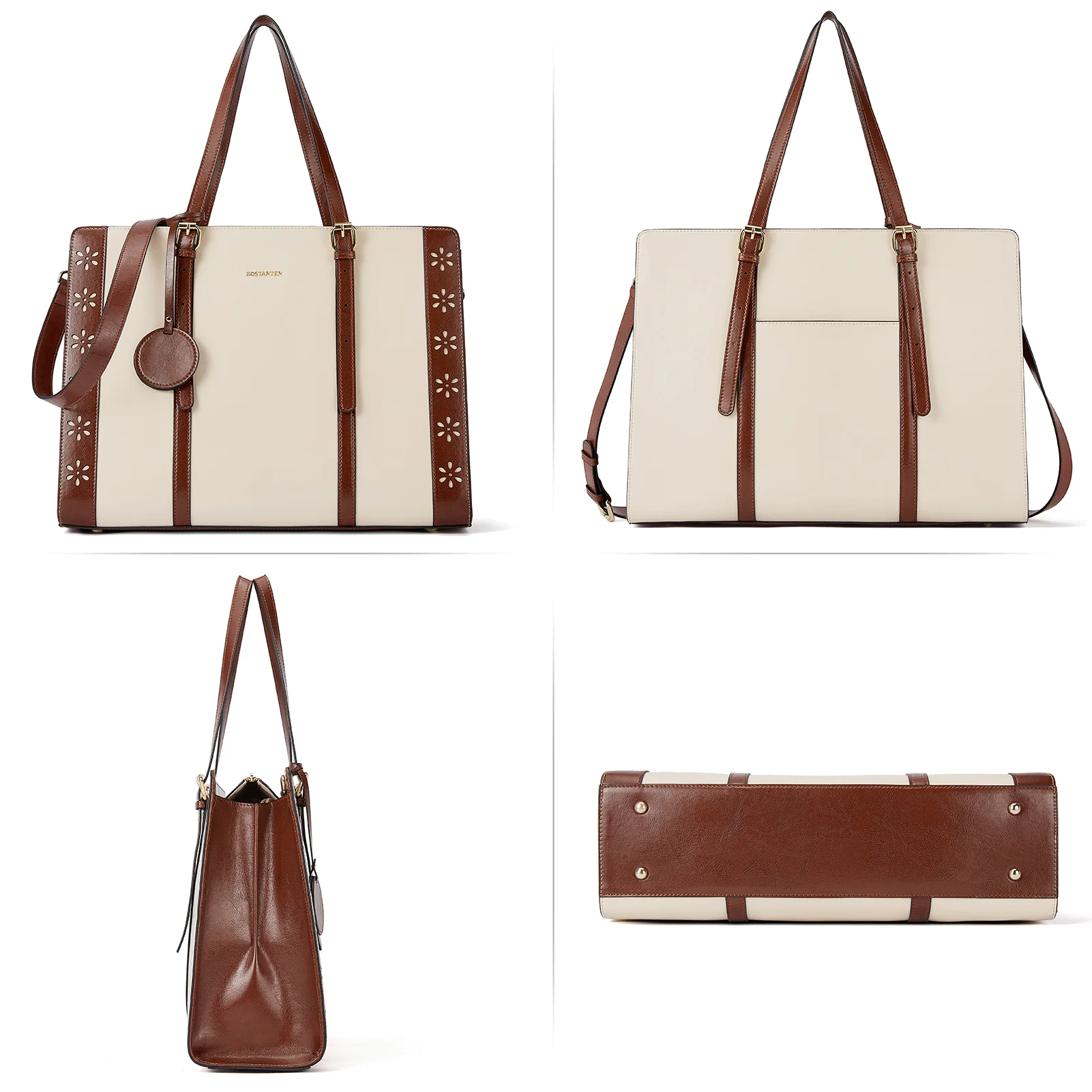 Stroud Leather Computer Briefcase — Optional Shoulder Straps - Image 8