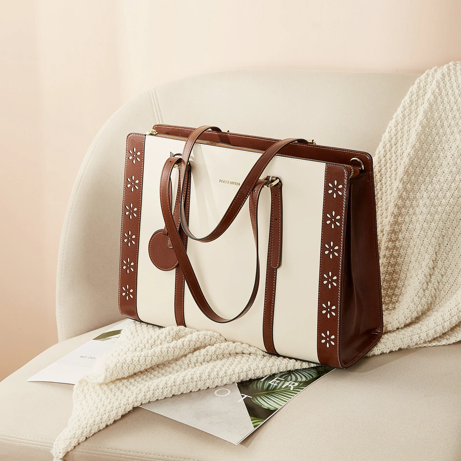 Stroud Leather Computer Briefcase — Optional Shoulder Straps - Image 9