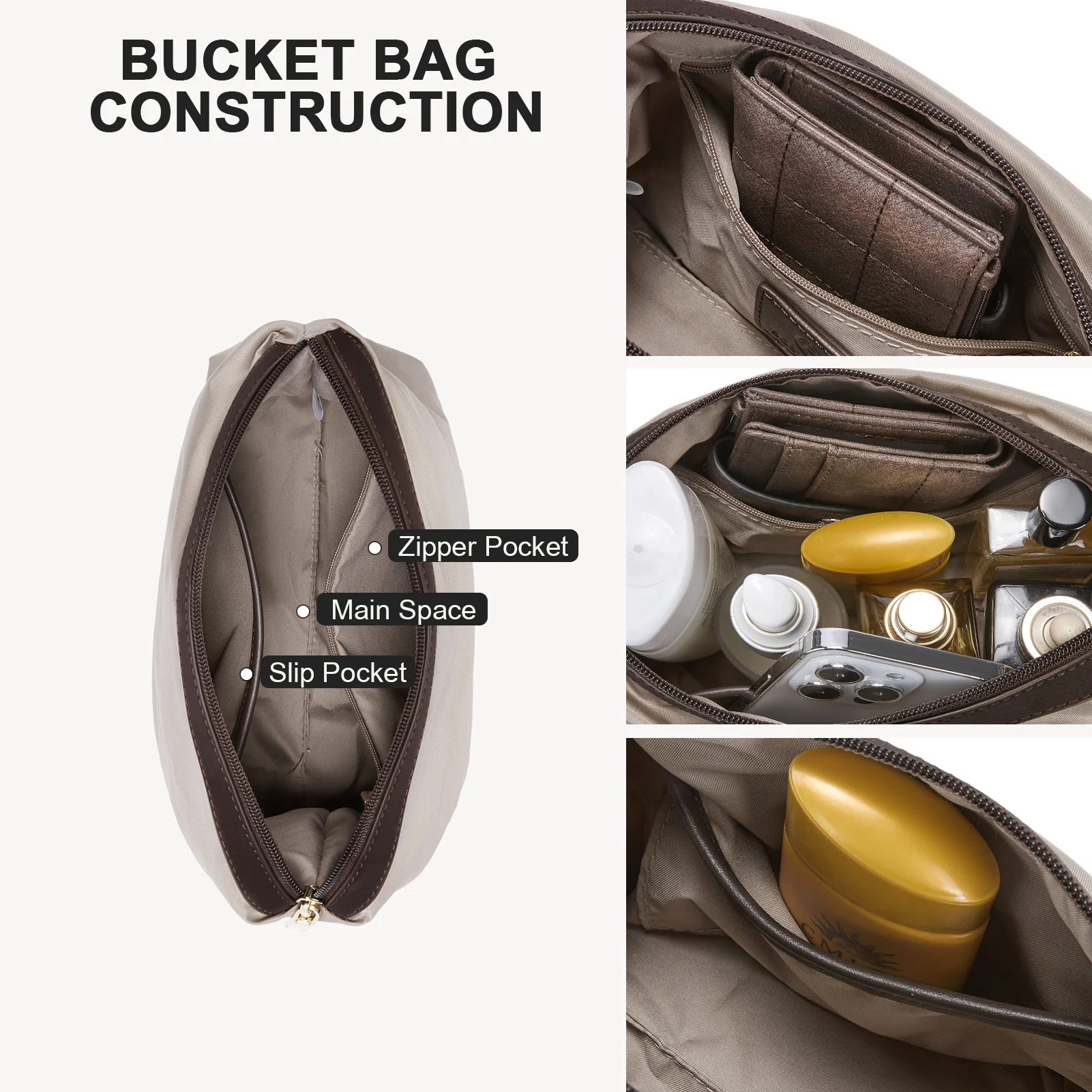 Lotty Soft Leather Chic Bucket Bag - Image 6