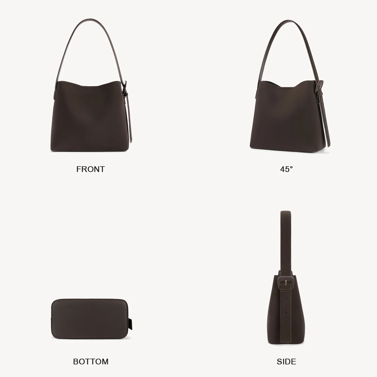 Lotty Soft Leather Chic Bucket Bag - Image 7