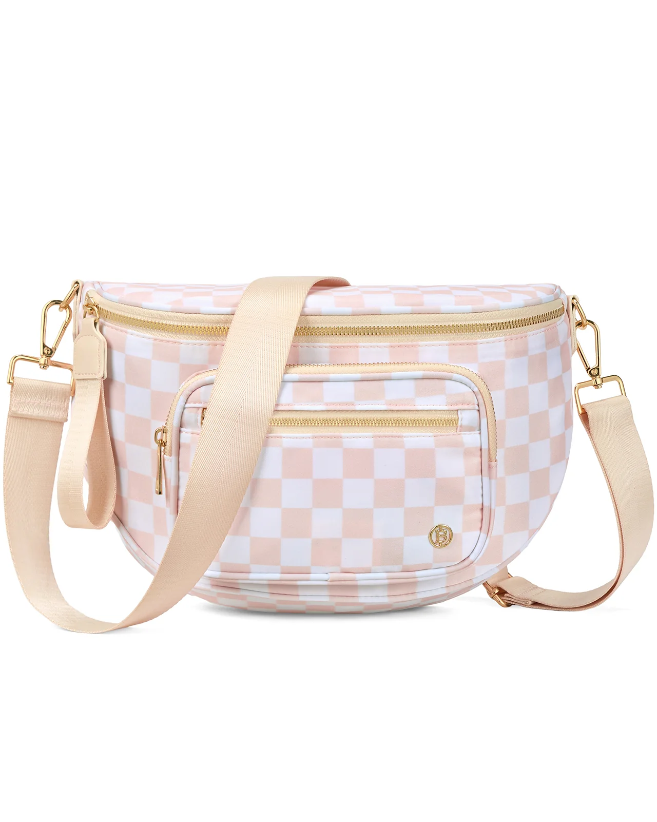 NOVA Checkered Leather Bum & Crossbody Bag – RFID Protected - Image 20