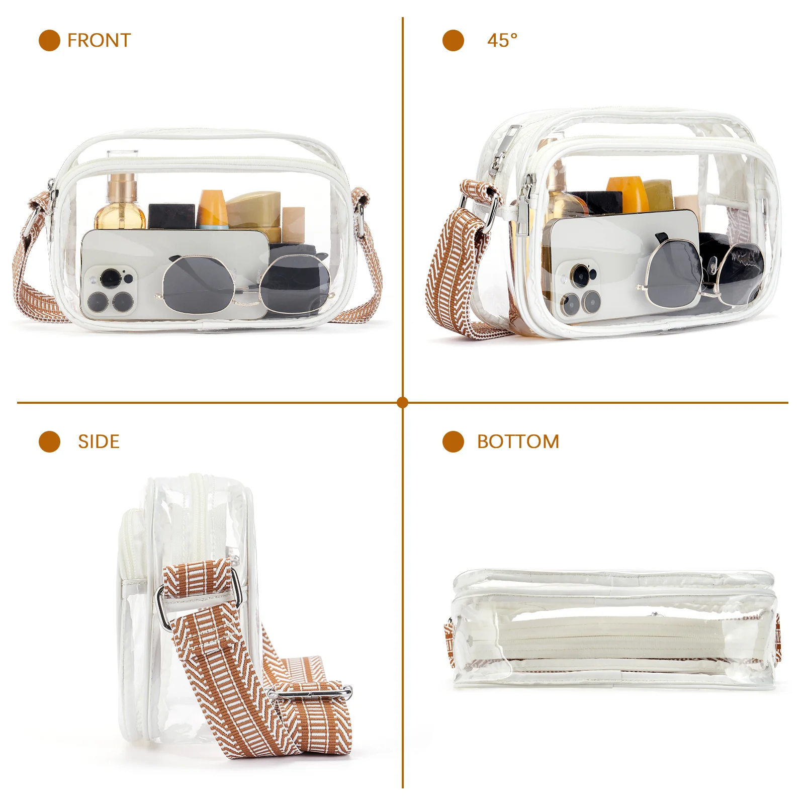Nola Clear Stadium-Approved Crossbody Bags for Women - Image 16