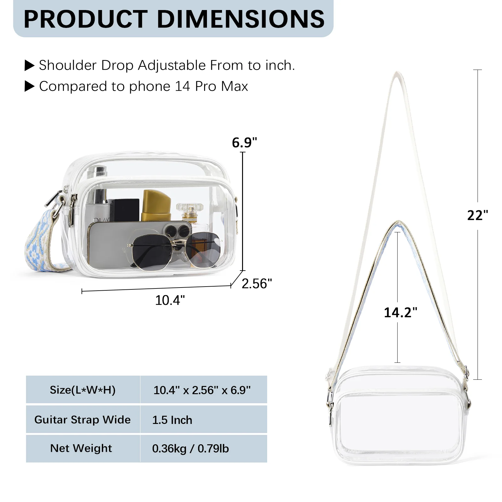 Nola Clear Stadium-Approved Crossbody Bags for Women - Image 22