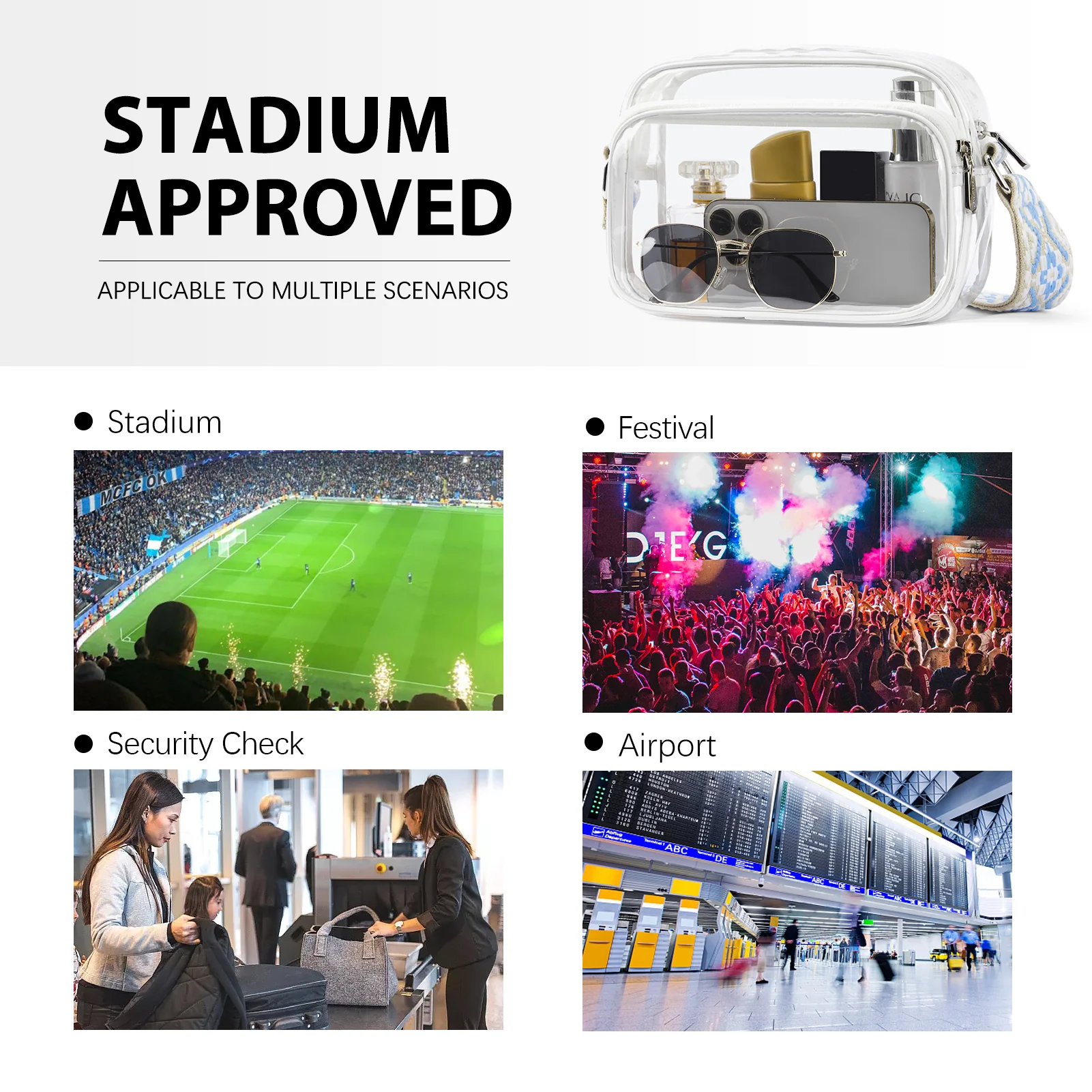 Nola Clear Stadium-Approved Crossbody Bags for Women - Image 27