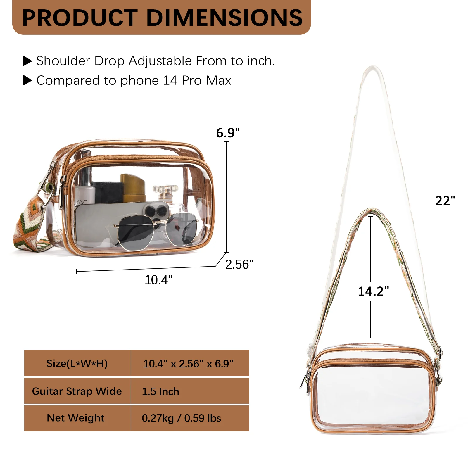 Nola Clear Stadium-Approved Crossbody Bags for Women - Image 31