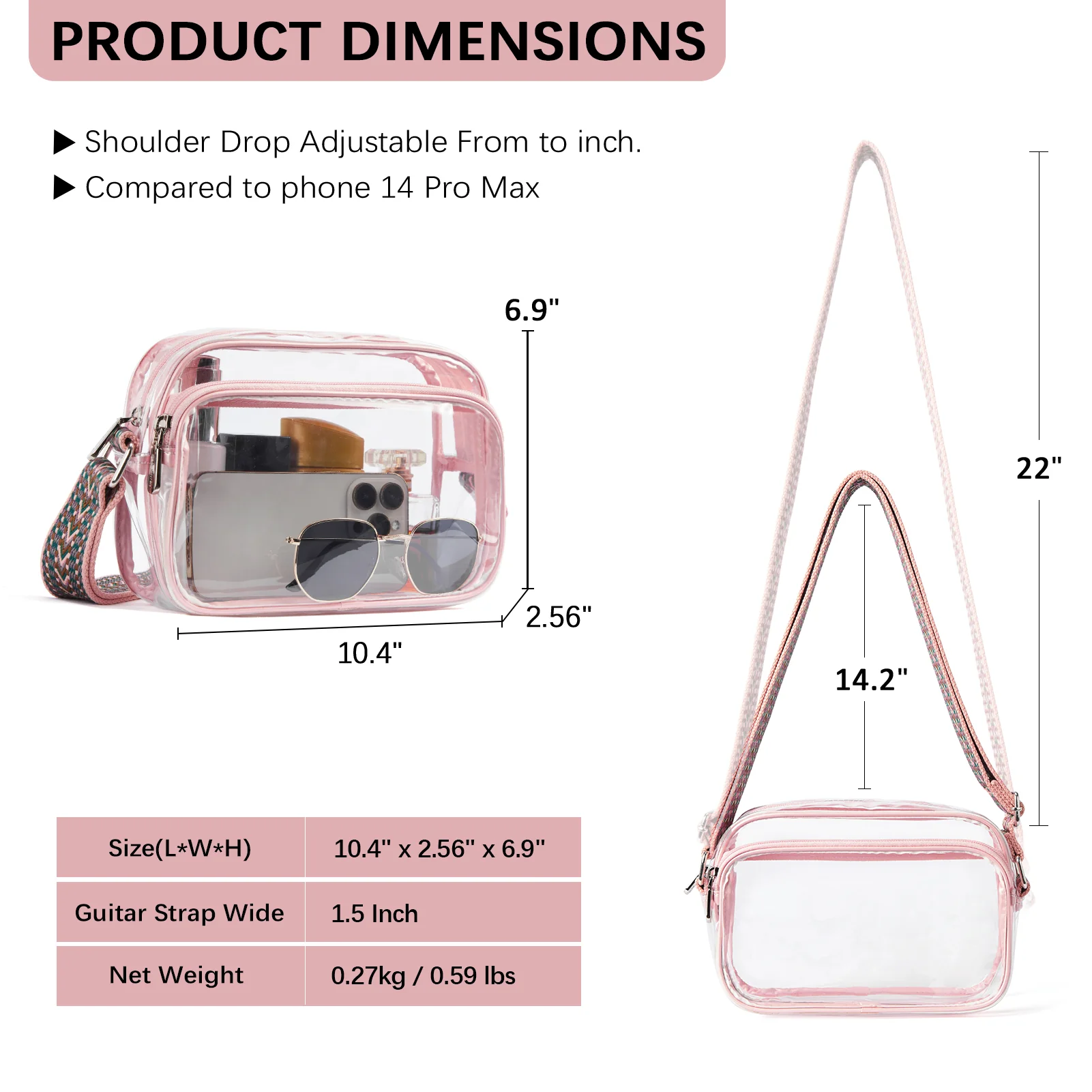 Nola Clear Stadium-Approved Crossbody Bags for Women - Image 40