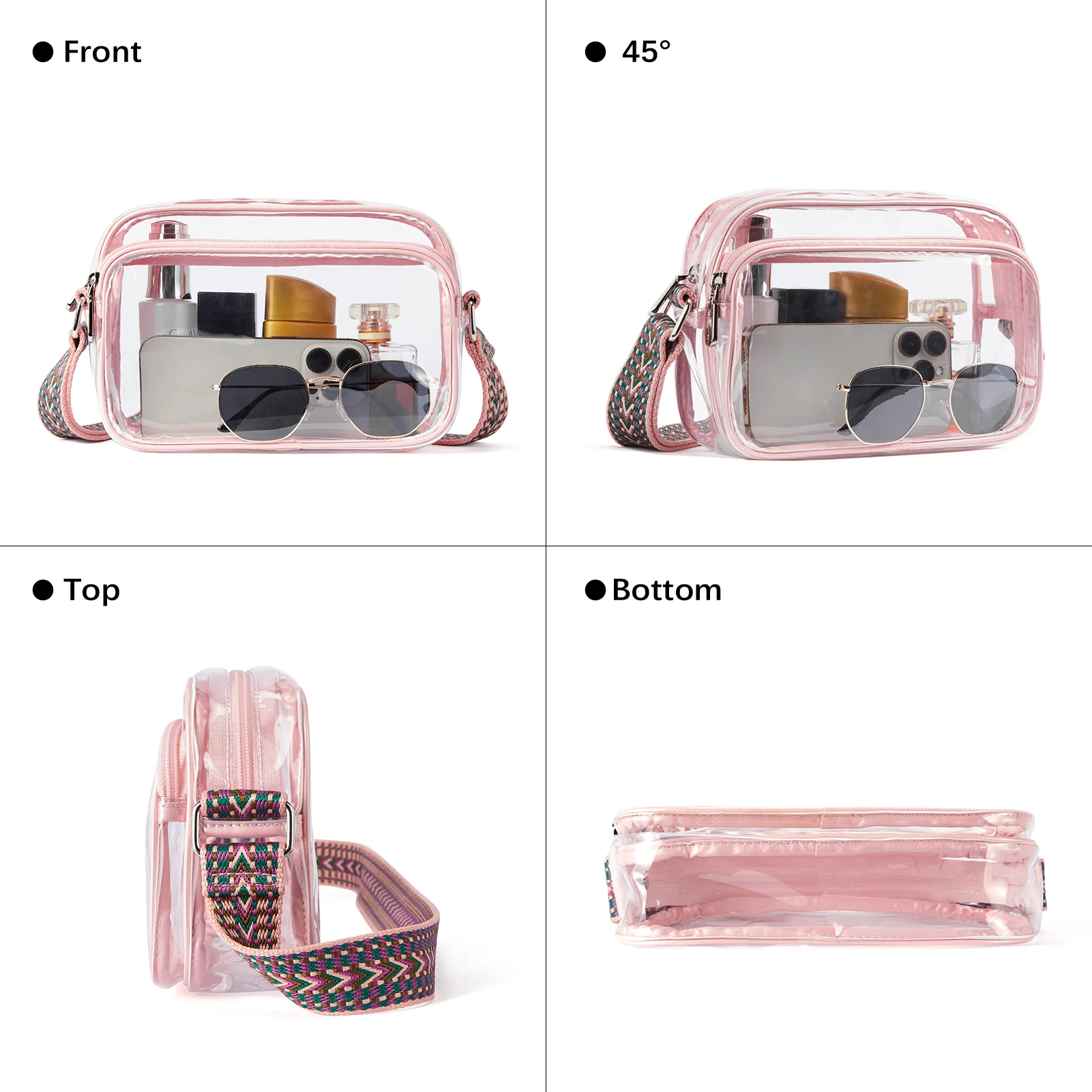 Nola Clear Stadium-Approved Crossbody Bags for Women - Image 43
