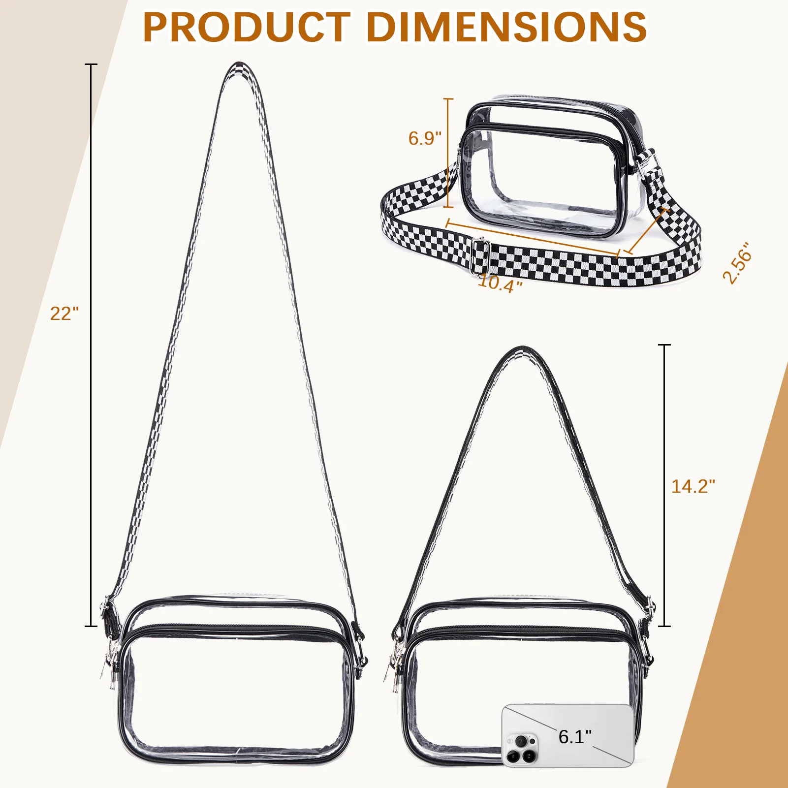 Nola Clear Stadium-Approved Crossbody Bags for Women - Image 49