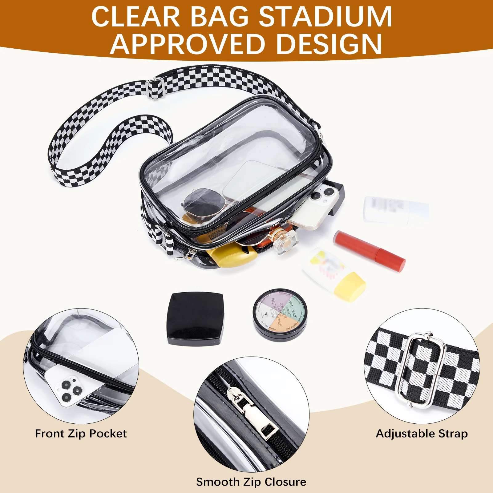 Nola Clear Stadium-Approved Crossbody Bags for Women - Image 51