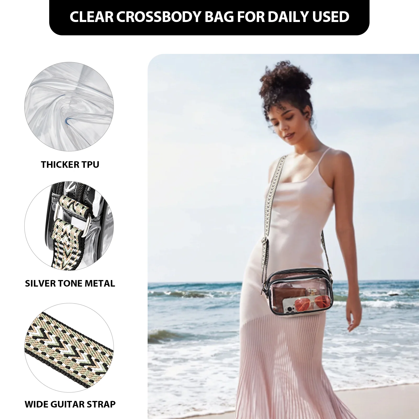 Nola Clear Stadium-Approved Crossbody Bags for Women - Image 57