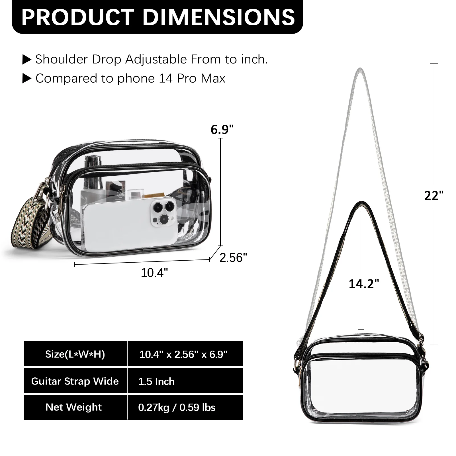 Nola Clear Stadium-Approved Crossbody Bags for Women - Image 58