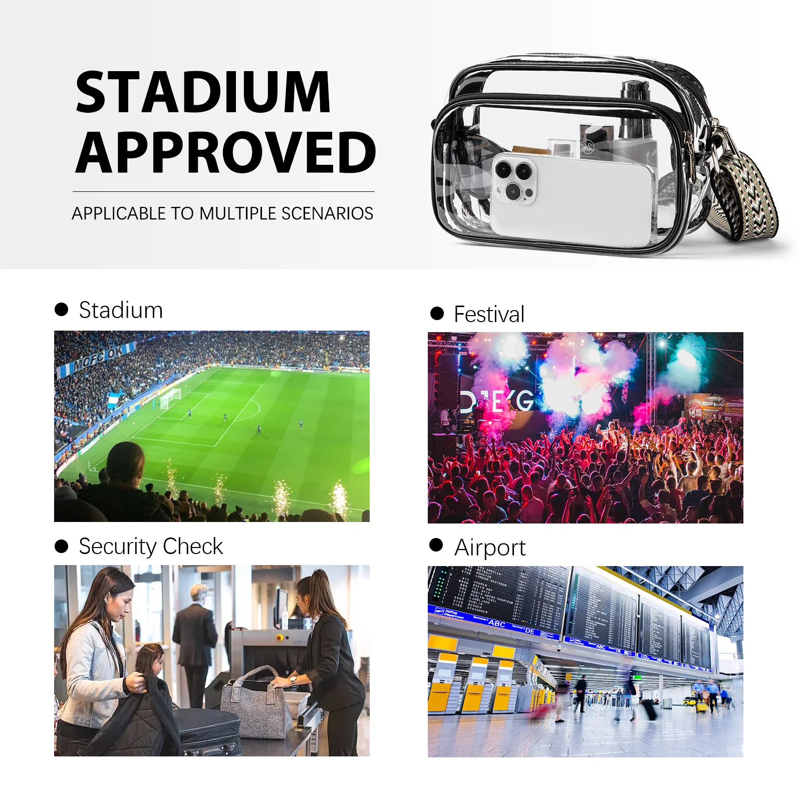 Nola Clear Stadium-Approved Crossbody Bags for Women - Image 62