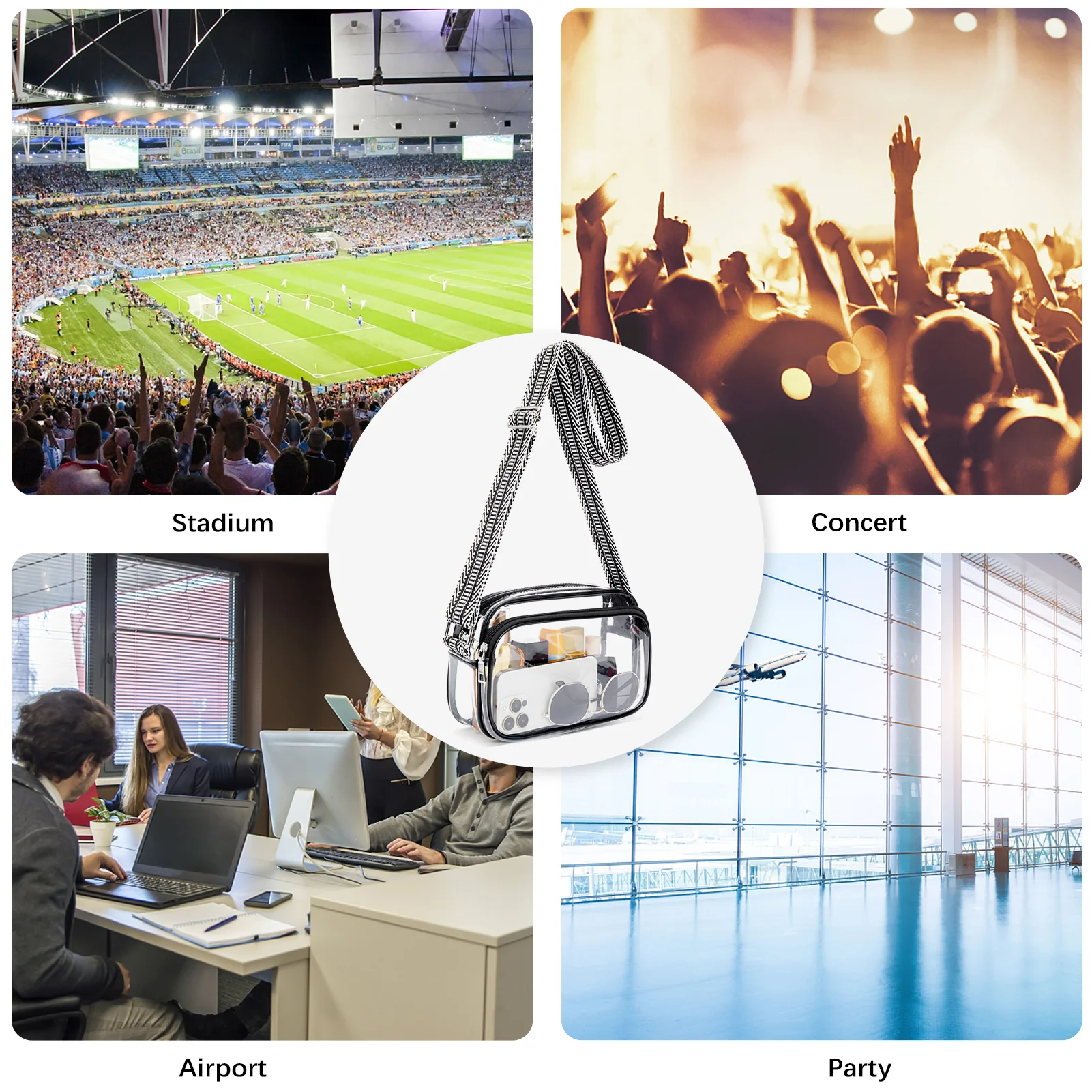Nola Clear Stadium-Approved Crossbody Bags for Women - Image 9