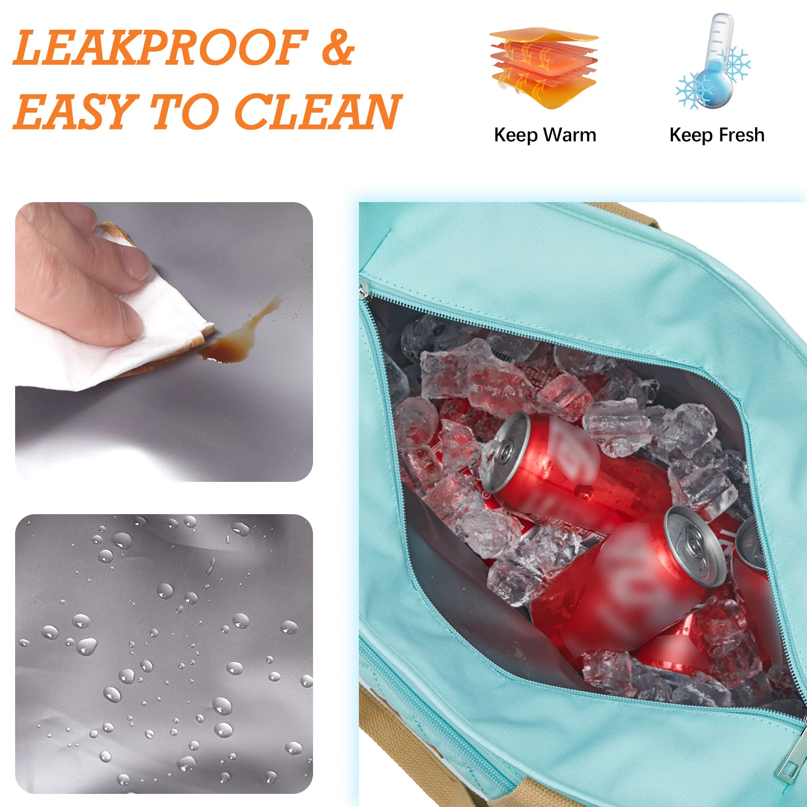 Insulated Soft Cooler Bag 13L Large Lunch Bag - Image 22