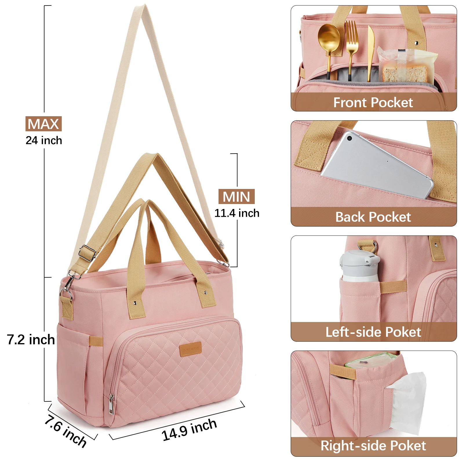 Insulated Soft Cooler Bag 13L Large Lunch Bag - Image 28