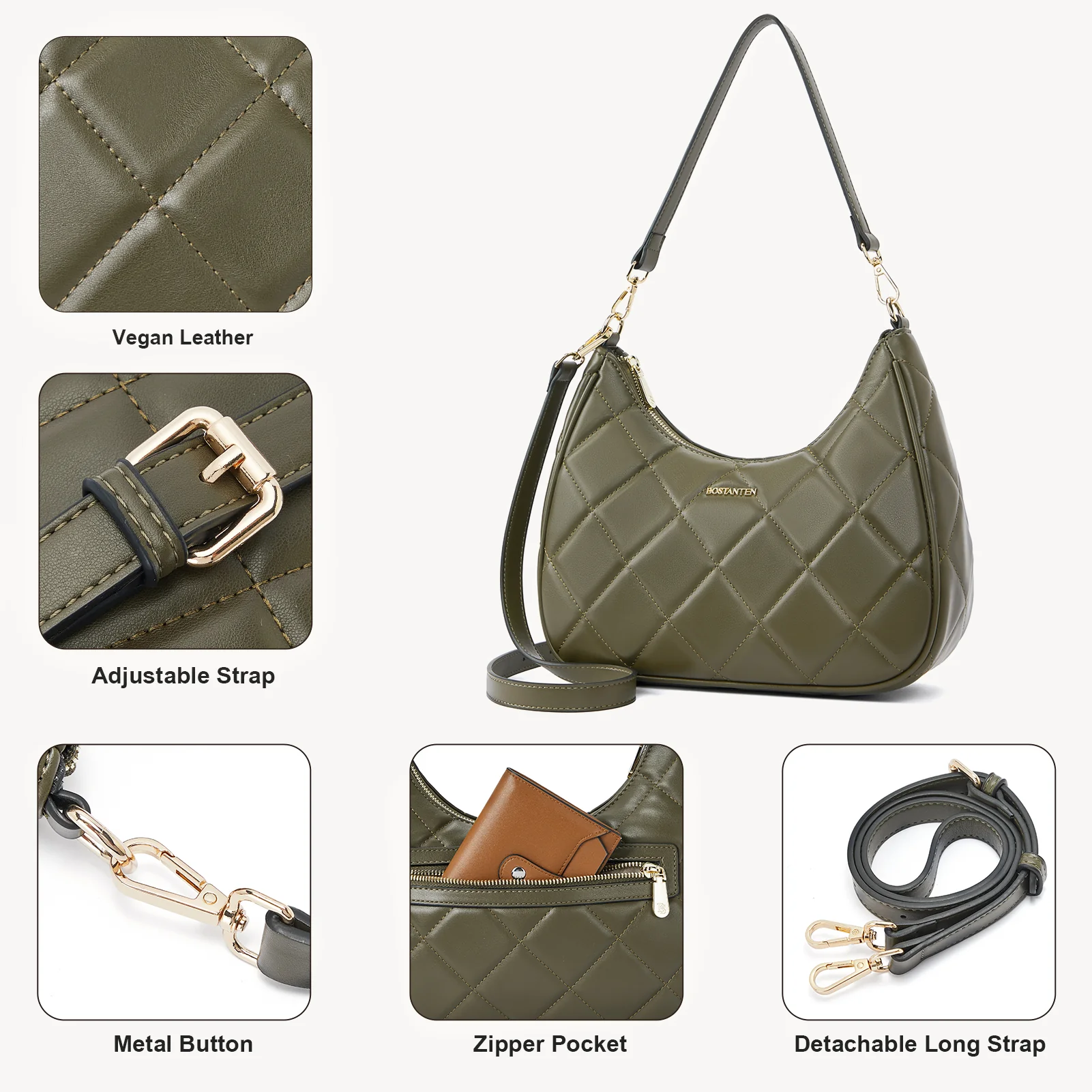 Kweli Mini Quilted Shoulder Purses - Image 6