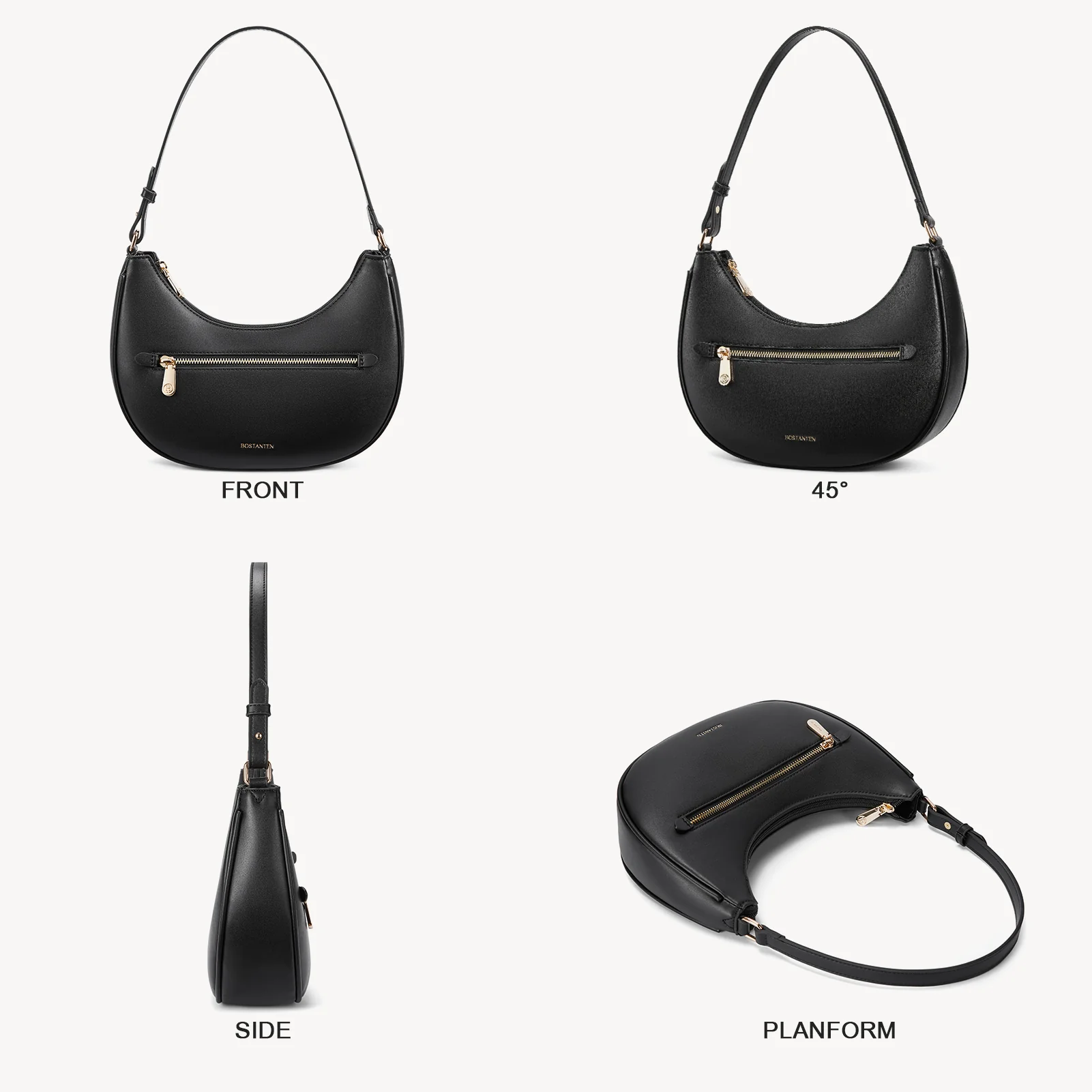 Kweli Crescent Shoulder Bag with Zip Pocket - Image 14