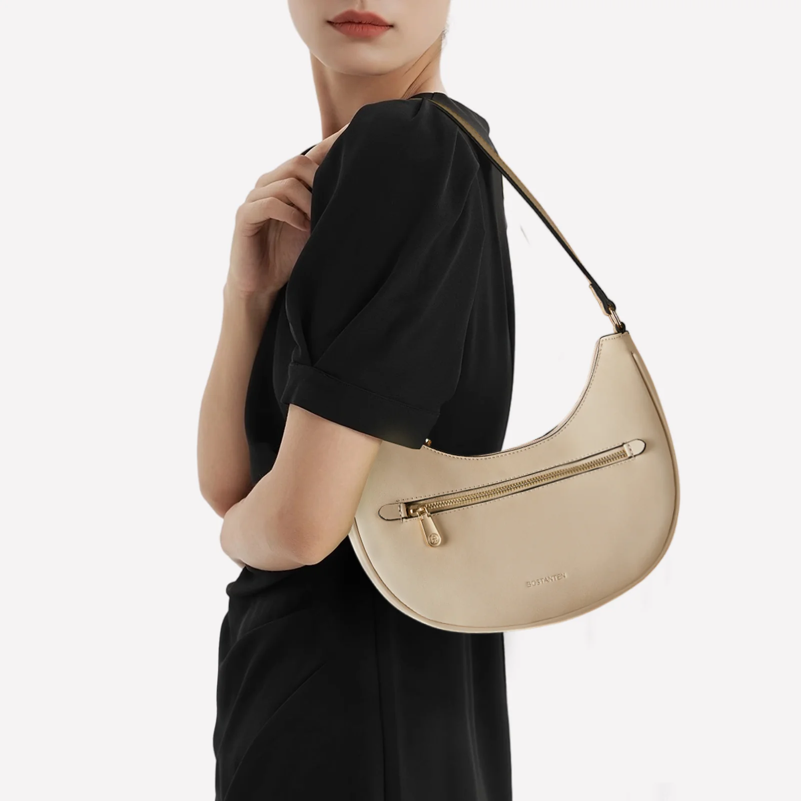Kweli Crescent Shoulder Bag with Zip Pocket - Image 23