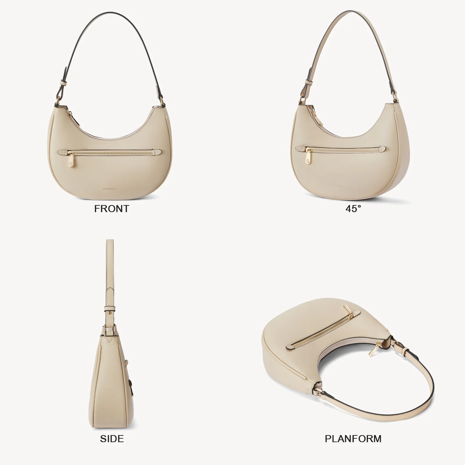 Kweli Crescent Shoulder Bag with Zip Pocket - Image 28