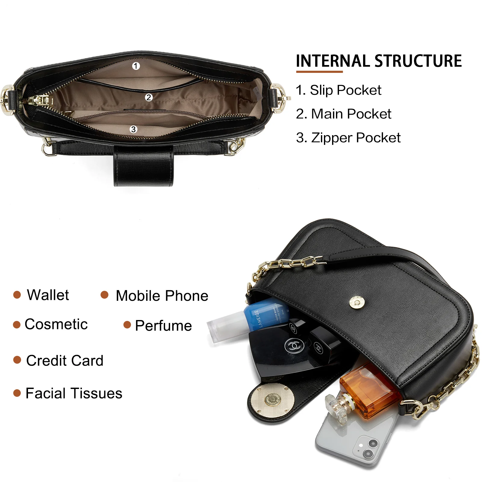 Nola Luxurious High Quality Genuine Leather Shoulder Bag - Perfect for Everyday Use - Image 5