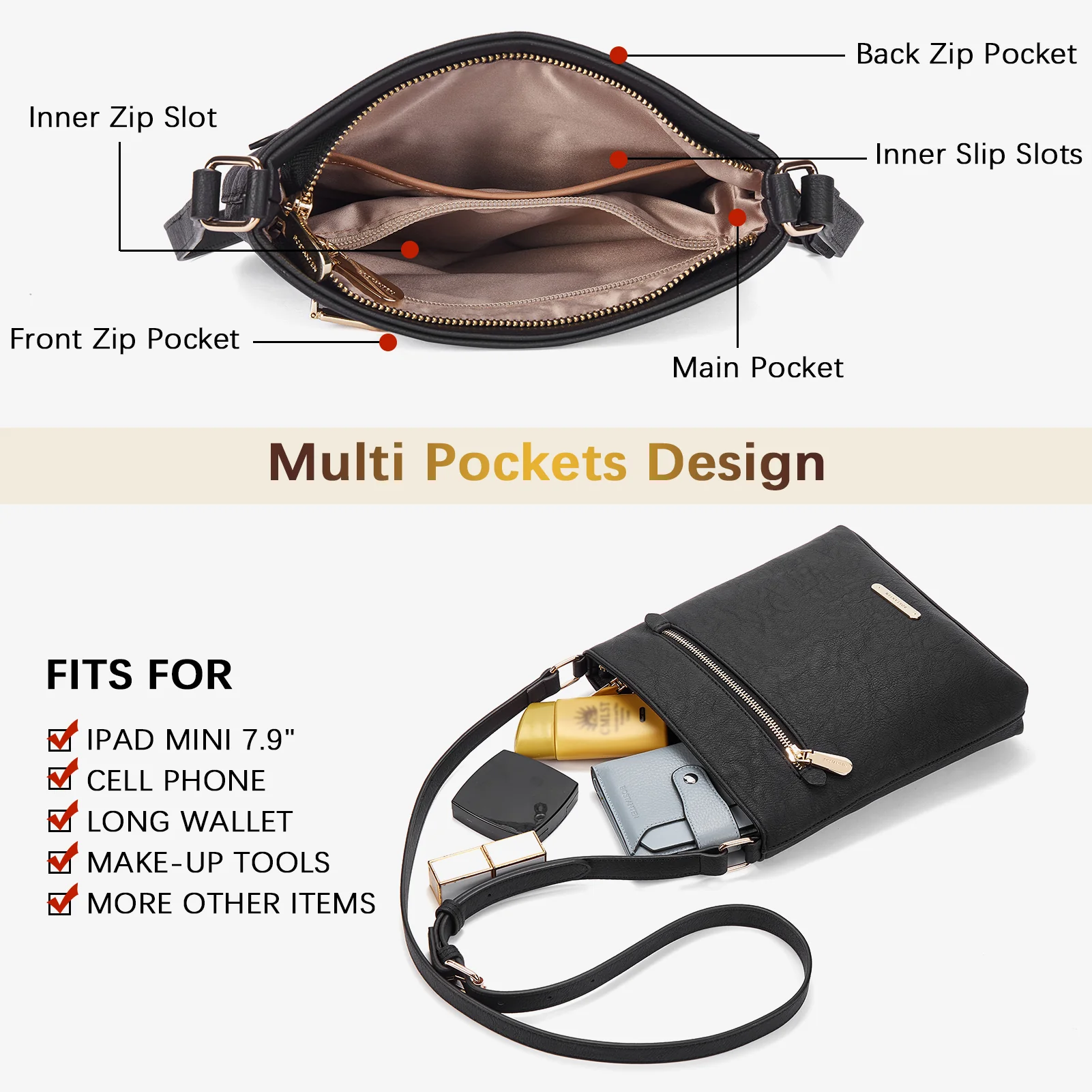 Lotty Keep Your Essentials Secure with a Crossbody Bag with Zipper - Image 19
