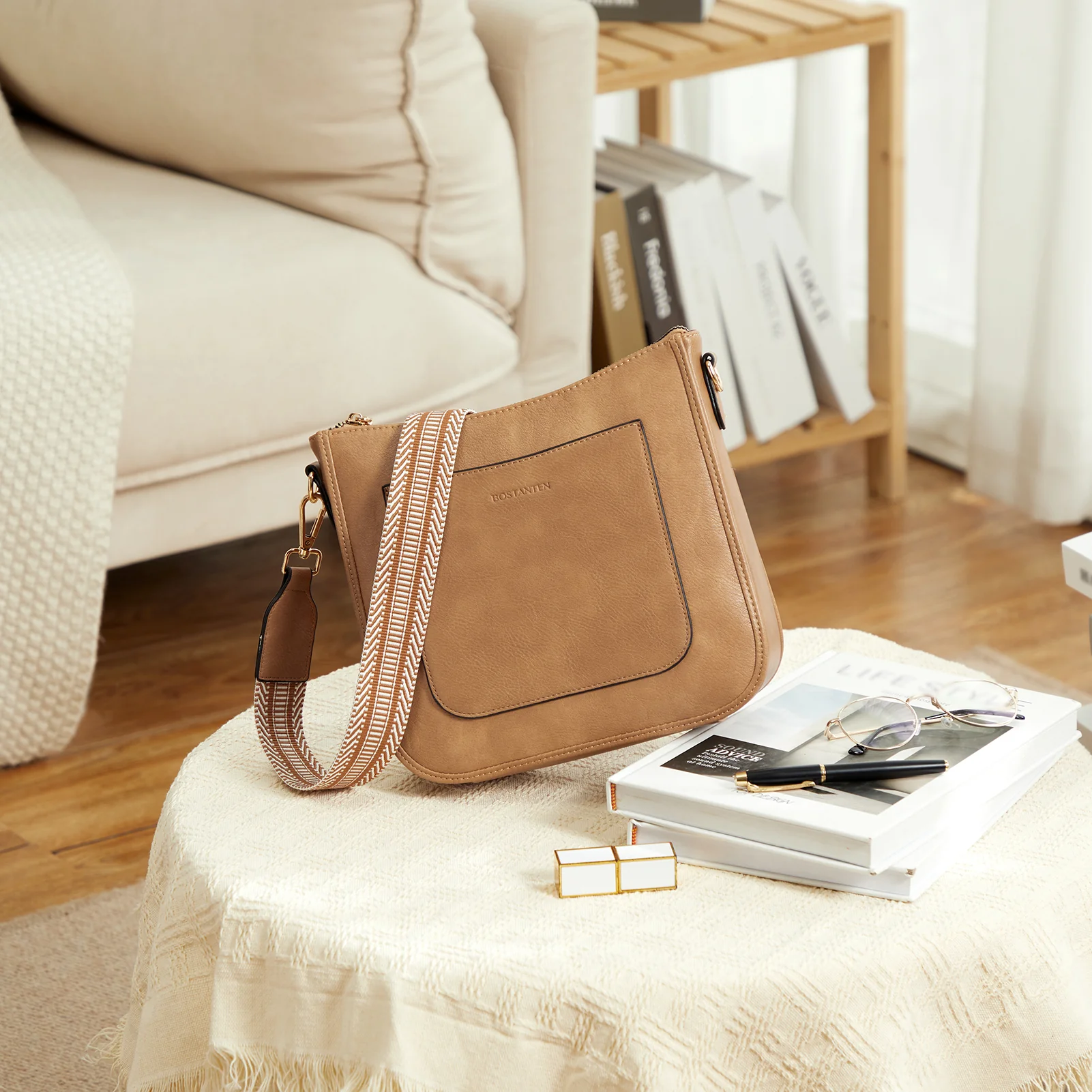 Nola Reversible Boho Straps Vegan Leather Hobo Handbags - Image 29