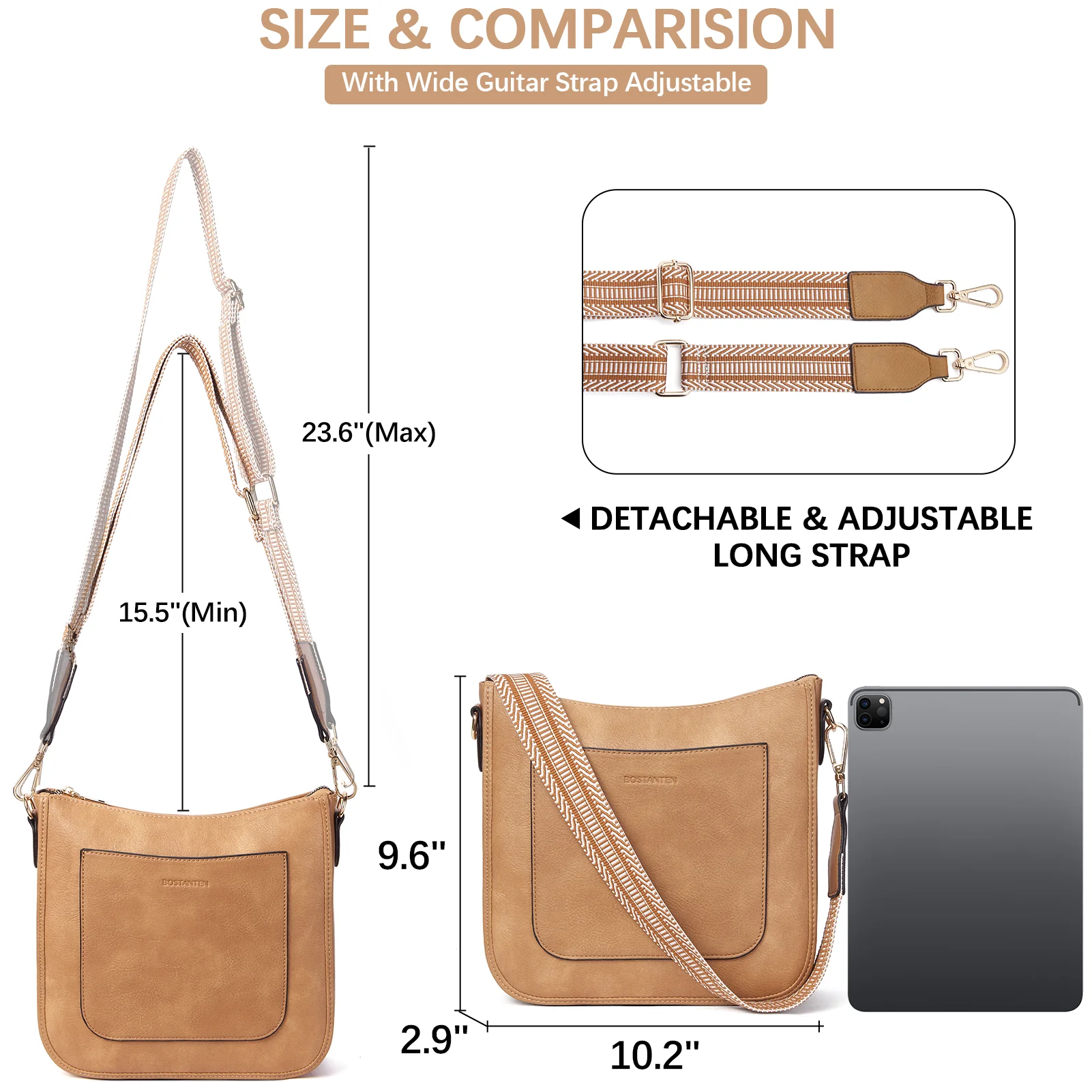 Nola Reversible Boho Straps Vegan Leather Hobo Handbags - Image 30