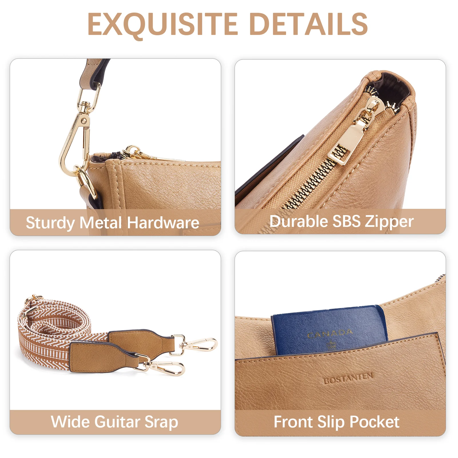 Nola Reversible Boho Straps Vegan Leather Hobo Handbags - Image 34