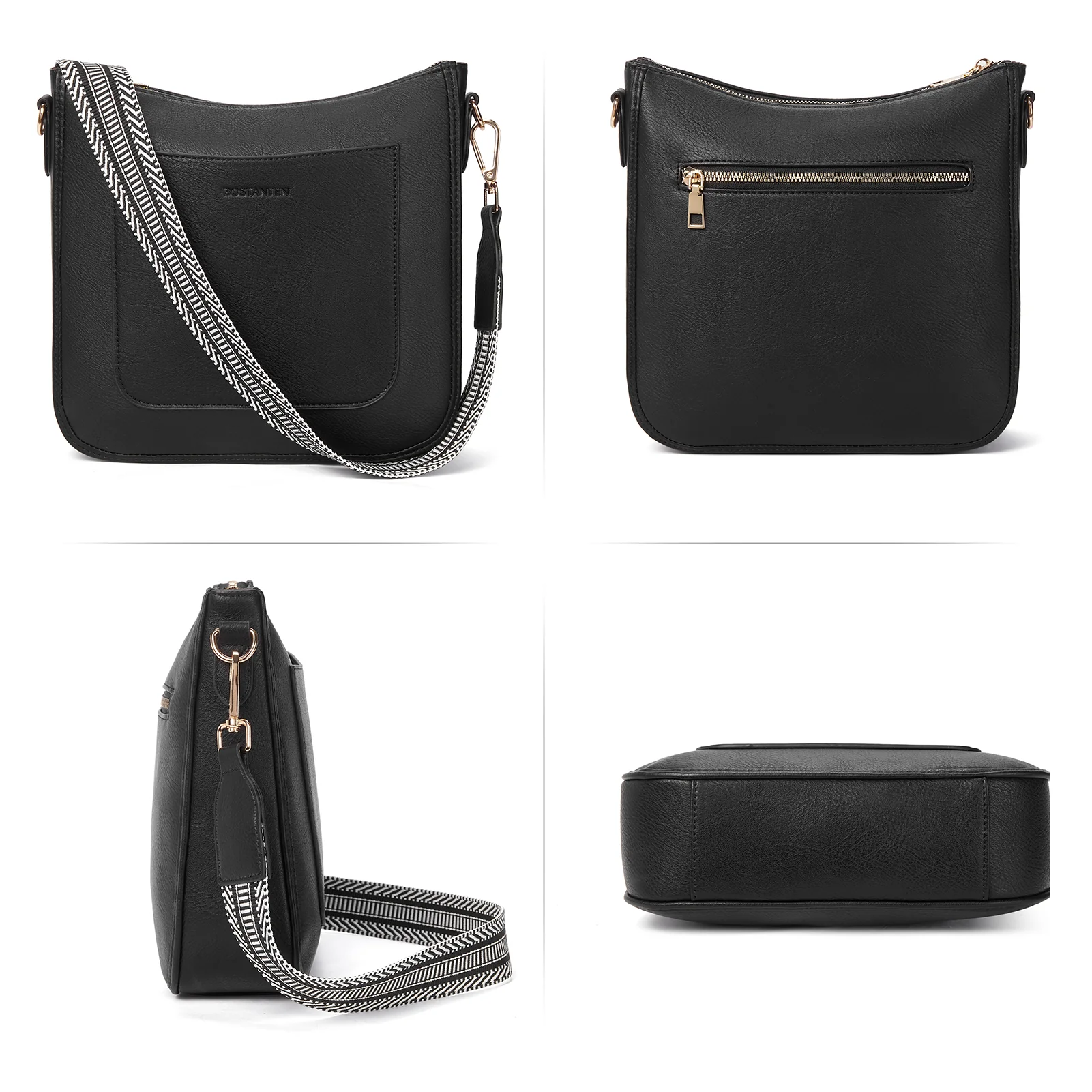 Nola Reversible Boho Straps Vegan Leather Hobo Handbags - Image 41