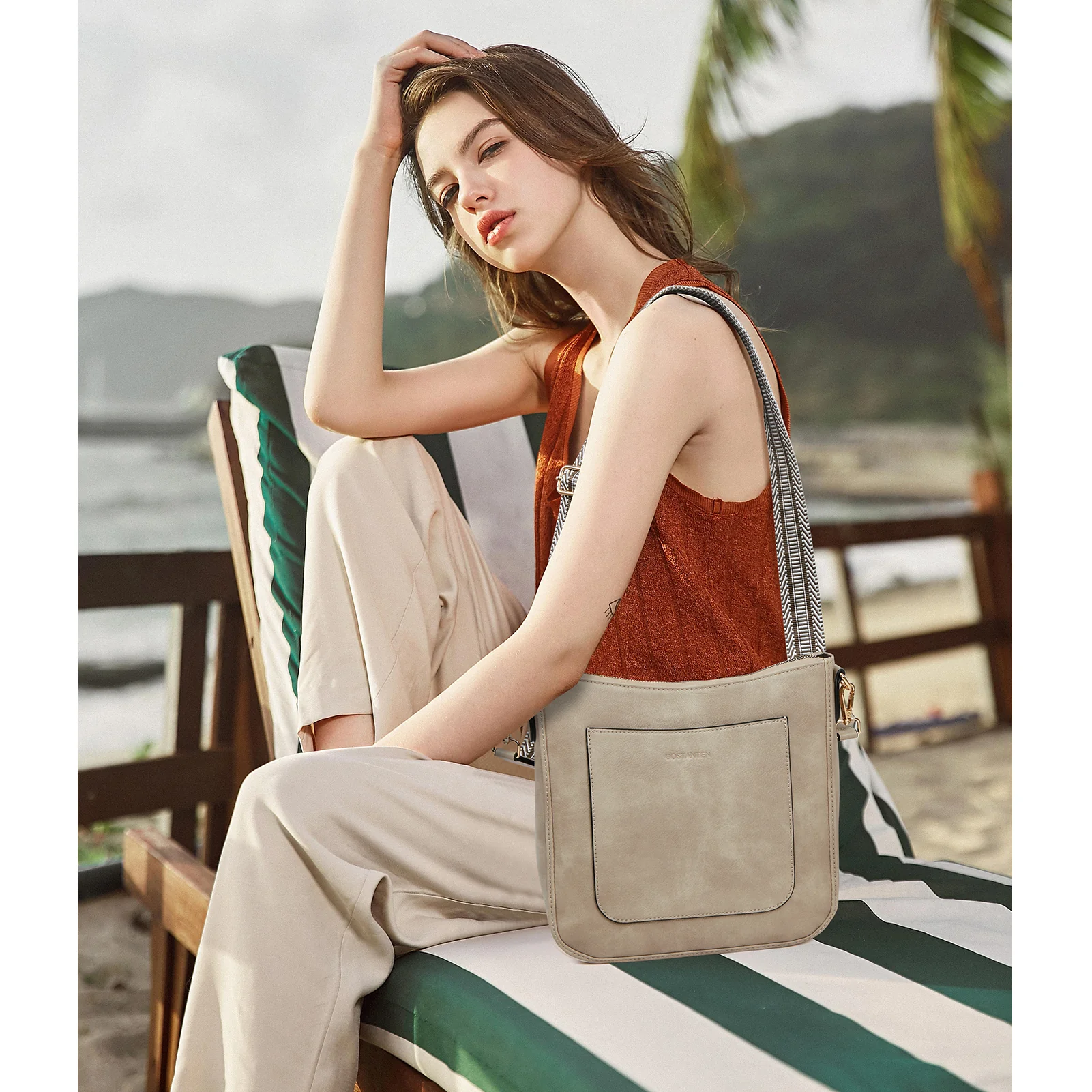 Nola Reversible Boho Straps Vegan Leather Hobo Handbags - Image 45