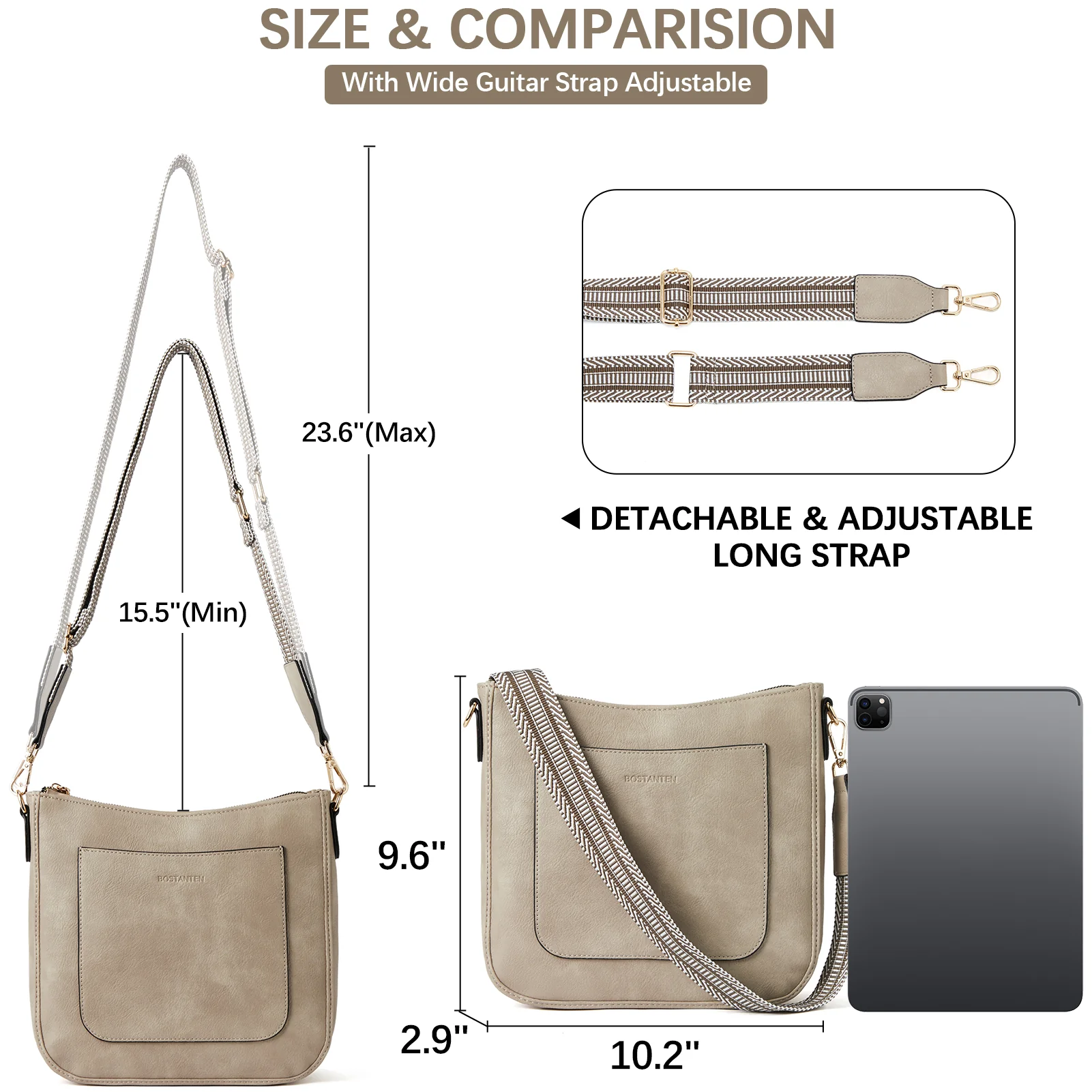 Nola Reversible Boho Straps Vegan Leather Hobo Handbags - Image 46