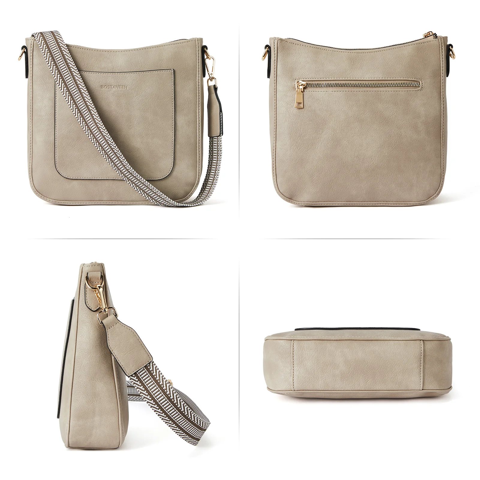 Nola Reversible Boho Straps Vegan Leather Hobo Handbags - Image 49