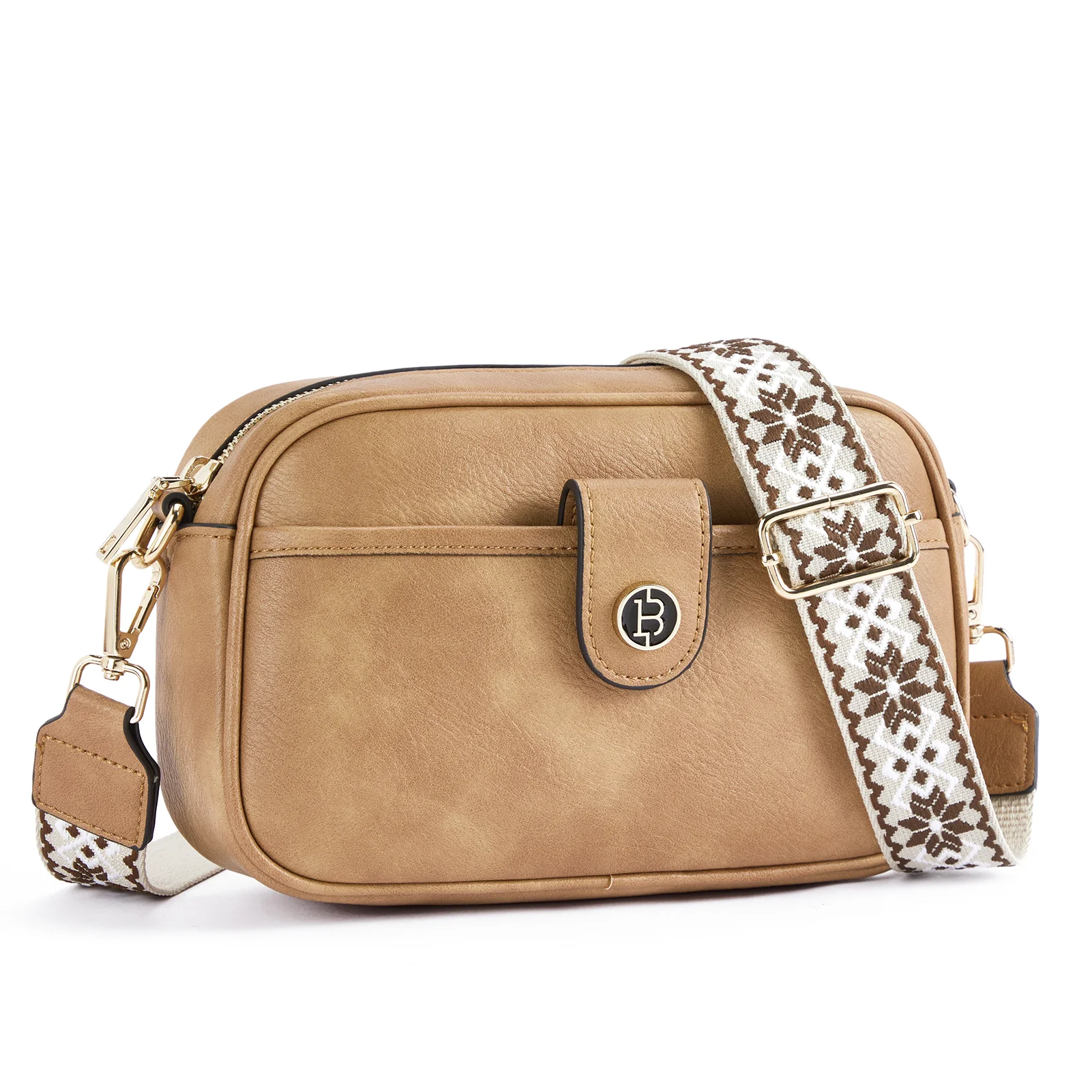 BOSTANTEN Crossbody Bags for Women Vegan Leather Purse Shoulder Handbags with Wide Strap - Image 10