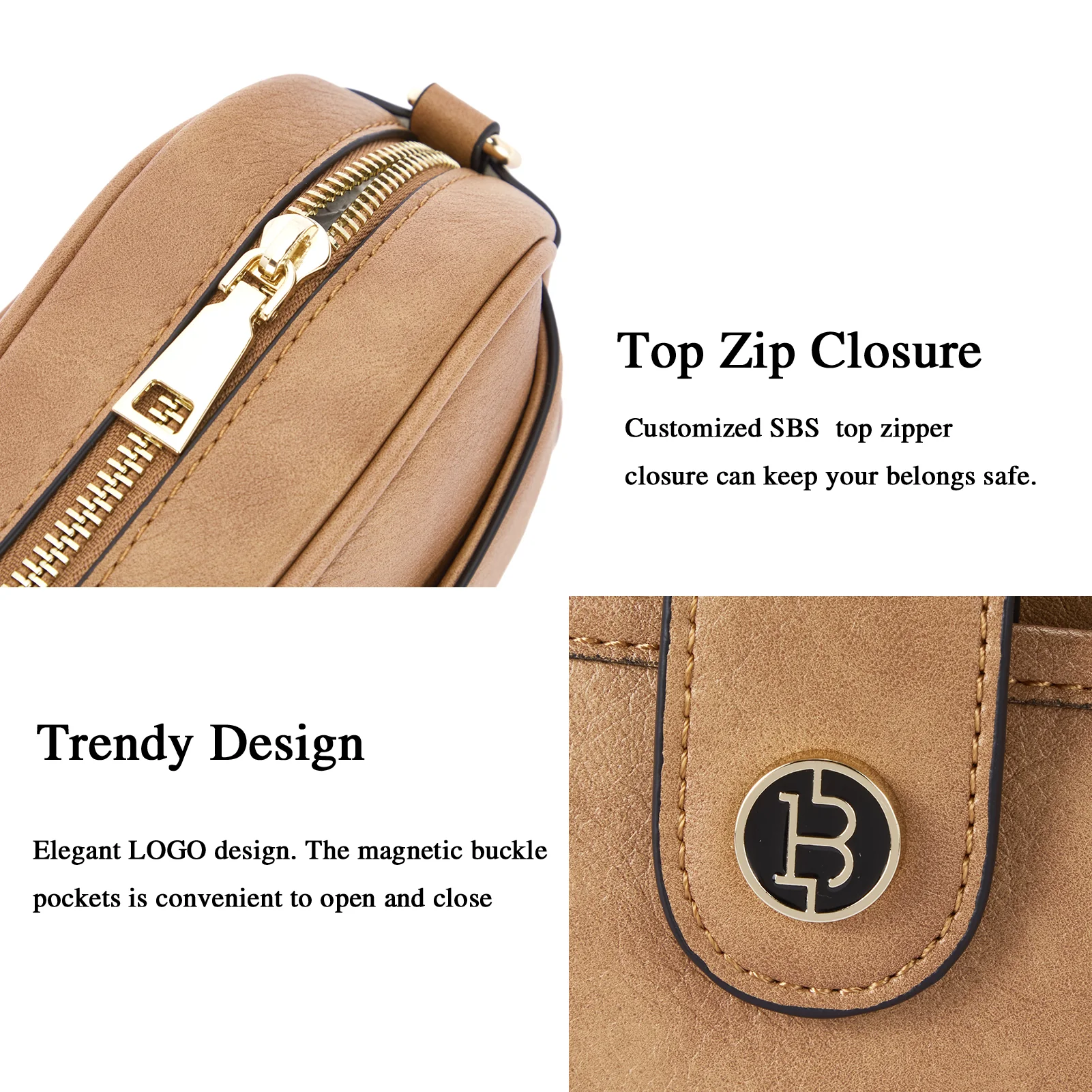 BOSTANTEN Crossbody Bags for Women Vegan Leather Purse Shoulder Handbags with Wide Strap - Image 13