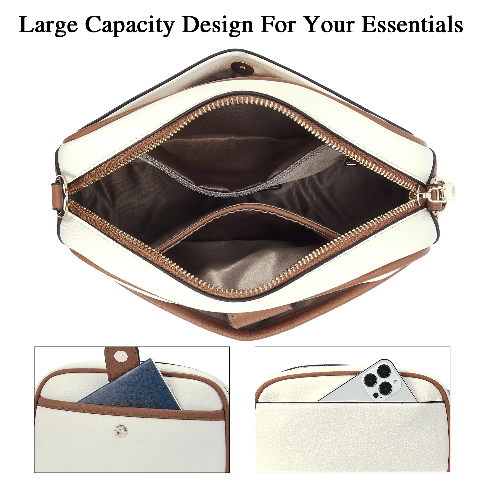 BOSTANTEN Crossbody Bags for Women Vegan Leather Purse Shoulder Handbags with Wide Strap - Image 23
