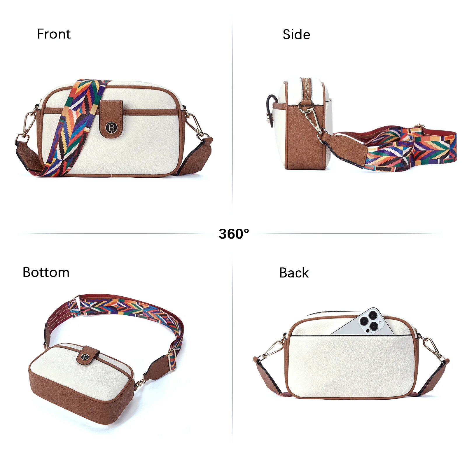 BOSTANTEN Crossbody Bags for Women Vegan Leather Purse Shoulder Handbags with Wide Strap - Image 24