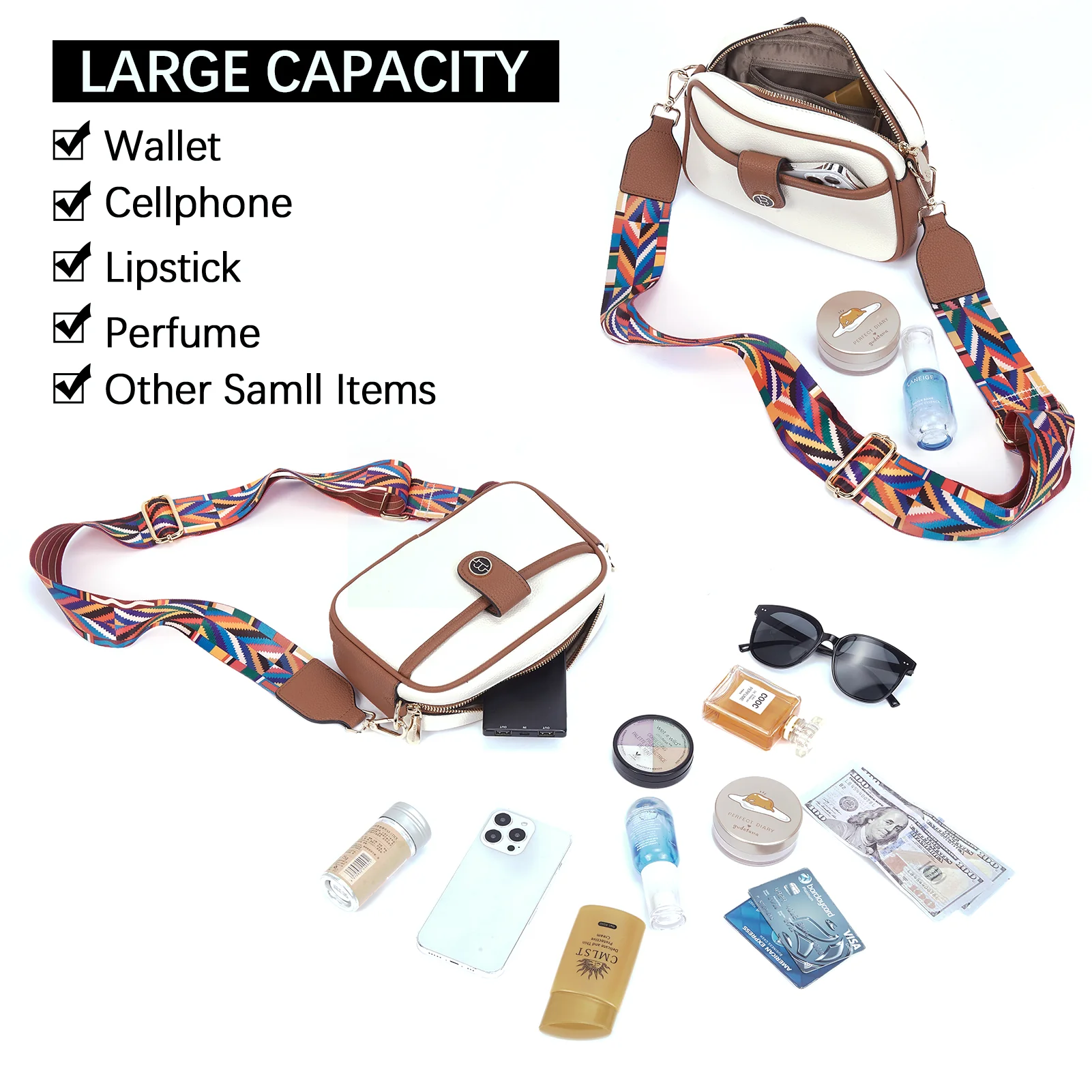 BOSTANTEN Crossbody Bags for Women Vegan Leather Purse Shoulder Handbags with Wide Strap - Image 25