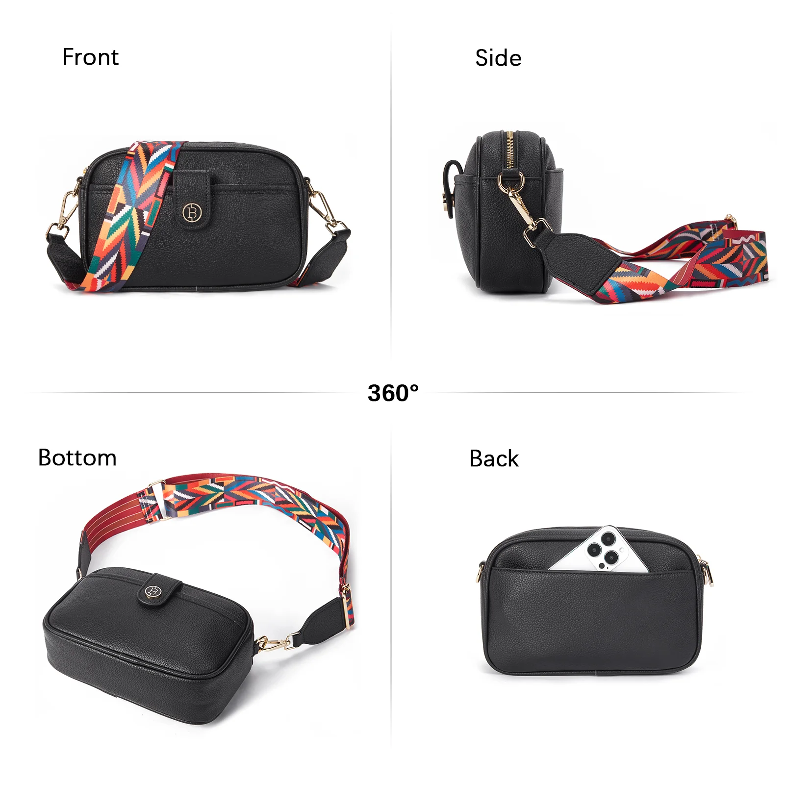 BOSTANTEN Crossbody Bags for Women Vegan Leather Purse Shoulder Handbags with Wide Strap - Image 33