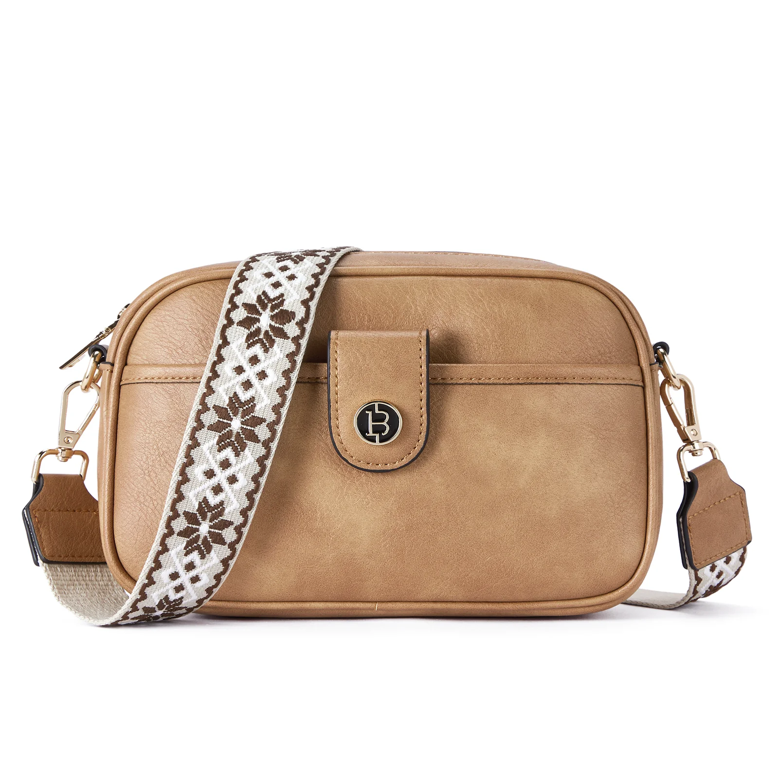 BOSTANTEN Crossbody Bags for Women Vegan Leather Purse Shoulder Handbags with Wide Strap - Image 9