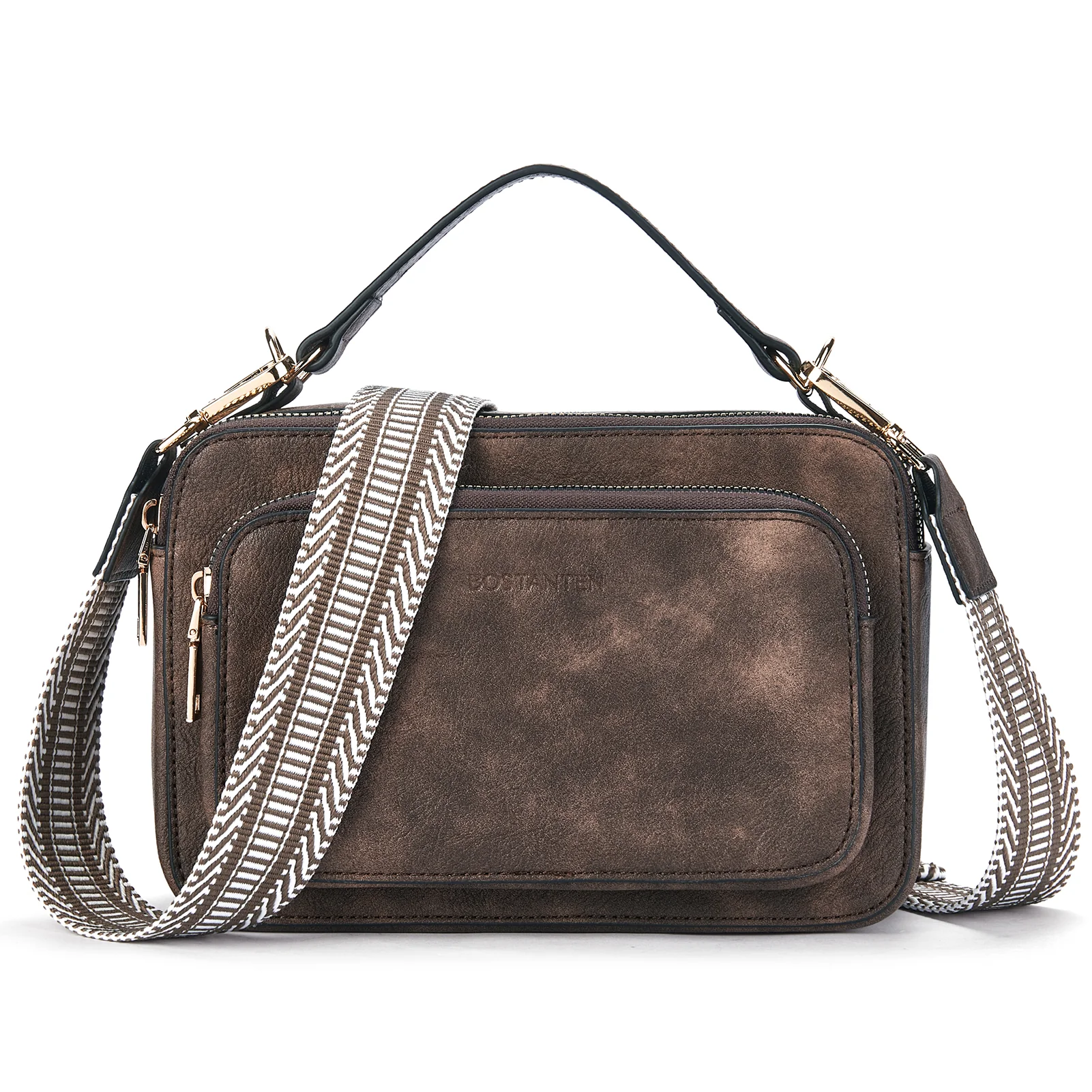 Crossbody Bags for Women Vegan Leather Purse Shoulder Handbags with Wide Strap - Image 17