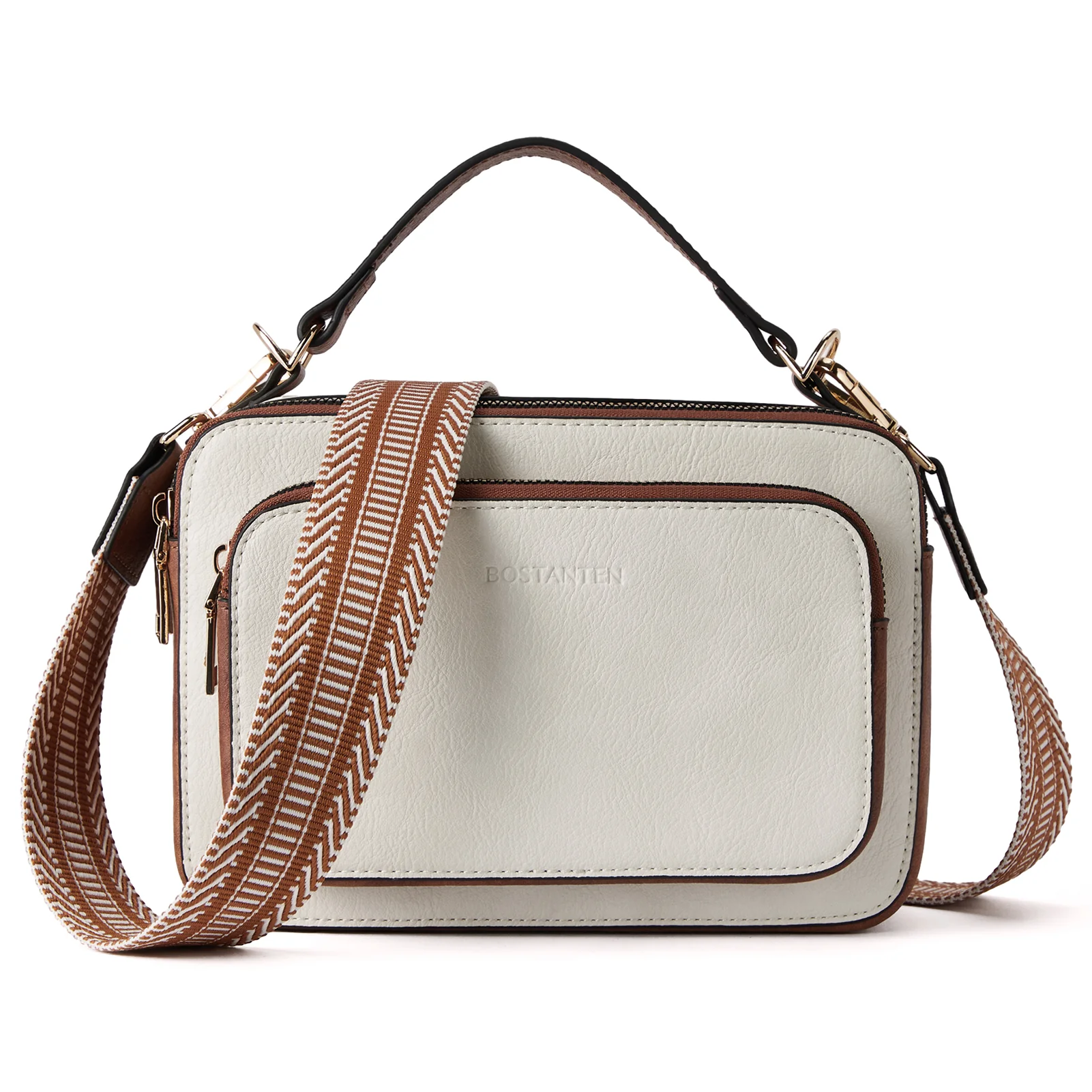 Crossbody Bags for Women Vegan Leather Purse Shoulder Handbags with Wide Strap - Image 3